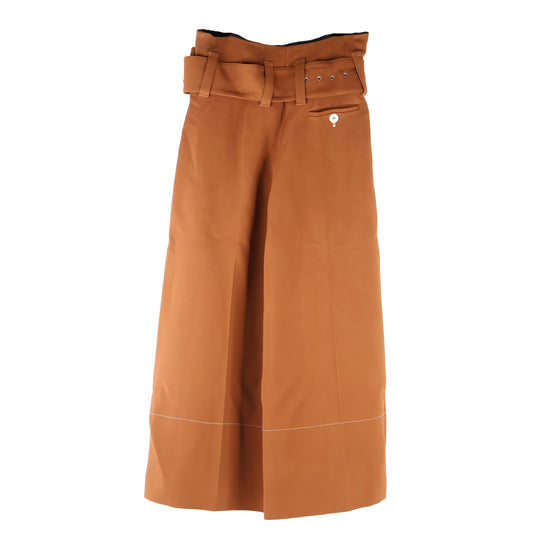 Celine Pants with Belt Brick Brown