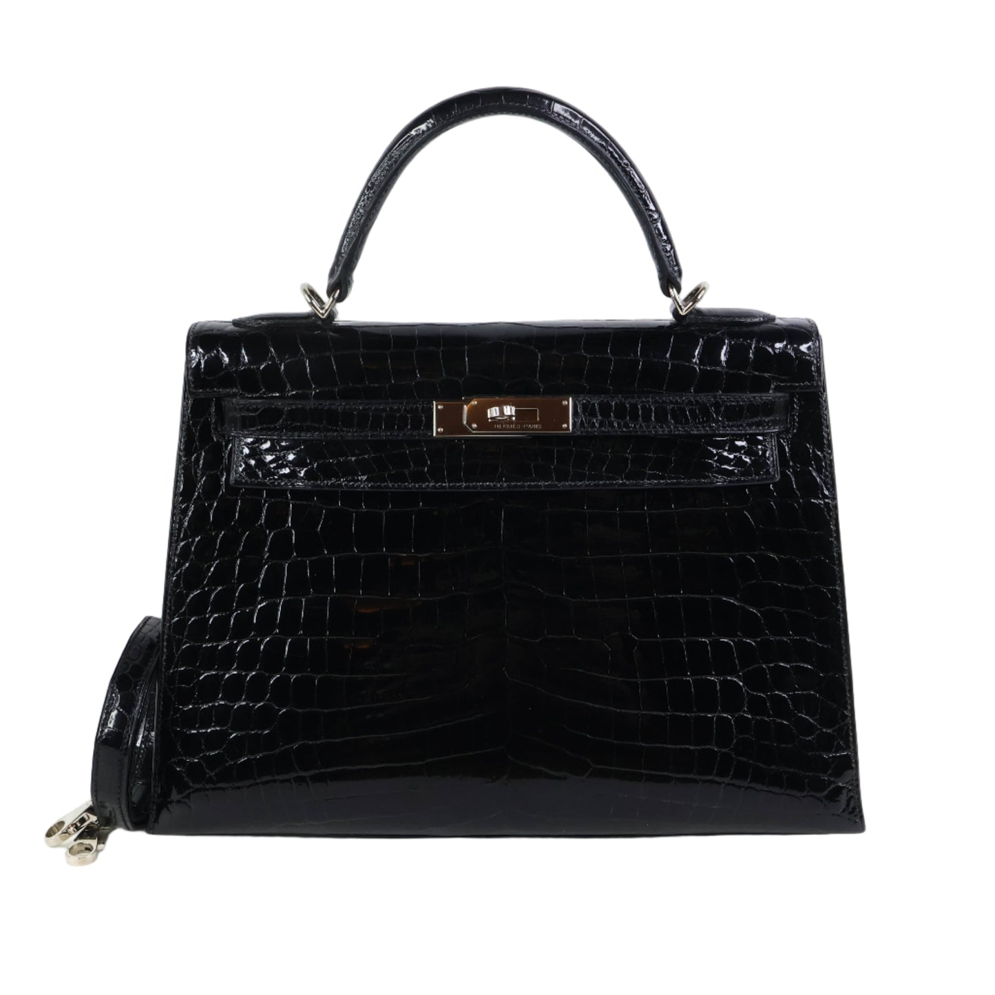 Hermes Kelly32 Black Niloticus shiny
