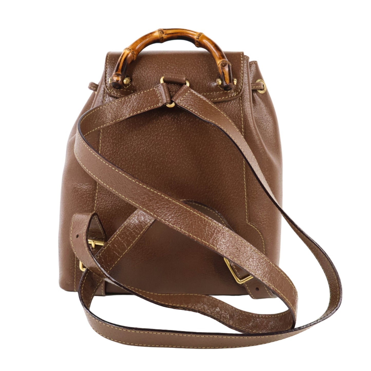 Gucci Backpack Brown Bamboo Vintage Handle