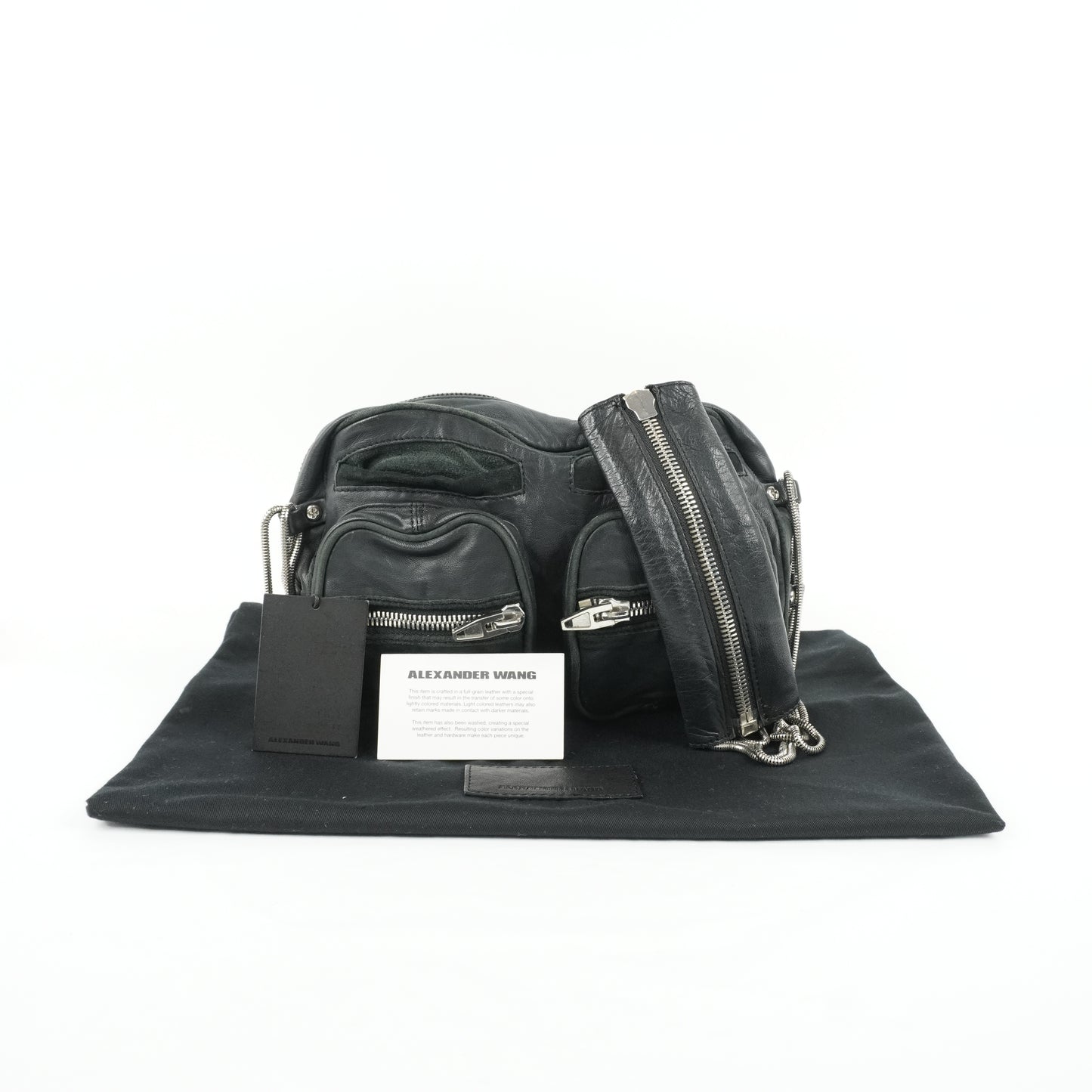 Alexander Wang Brenda Zip Chain Shoulder Bag Black