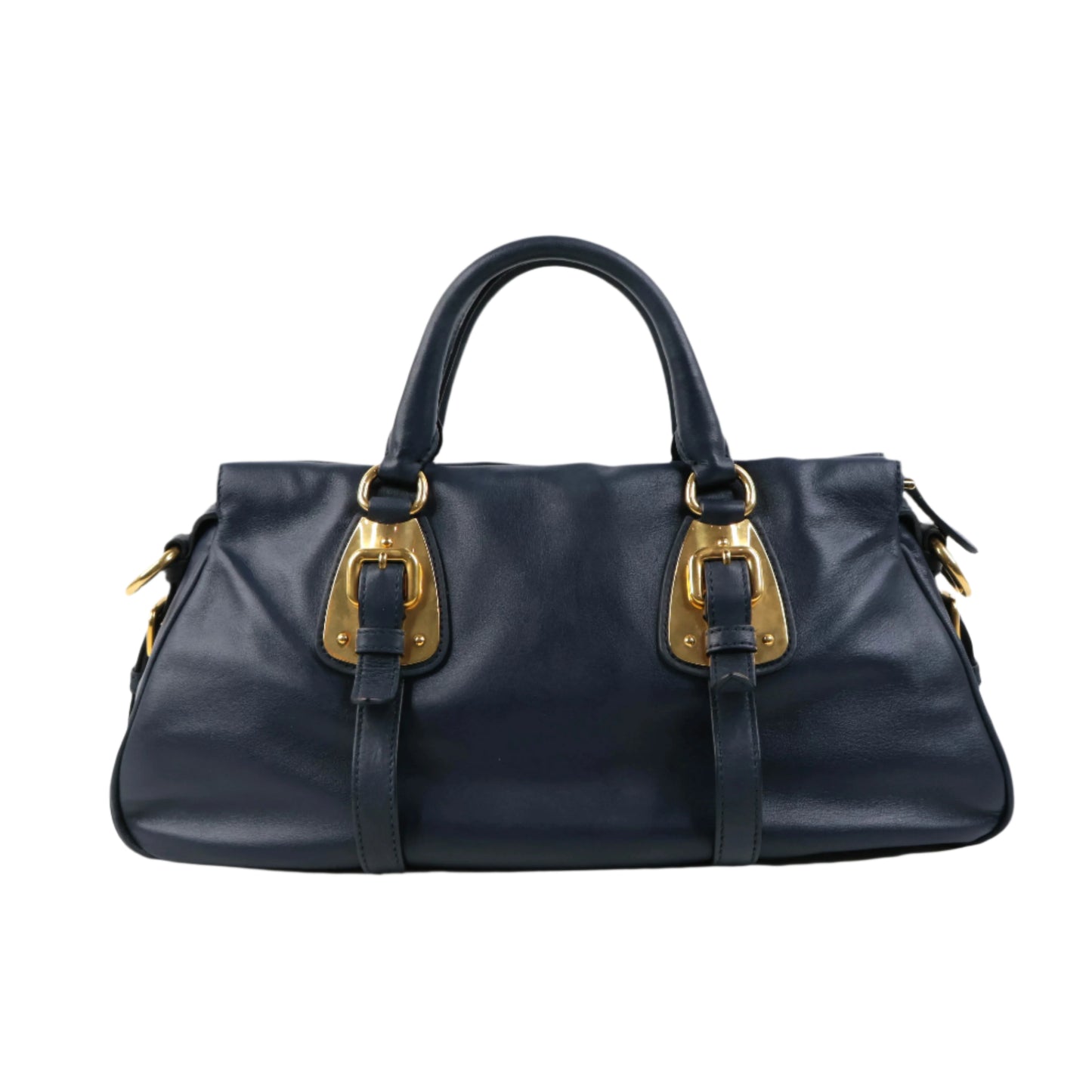Prada Handbag Leather Navy