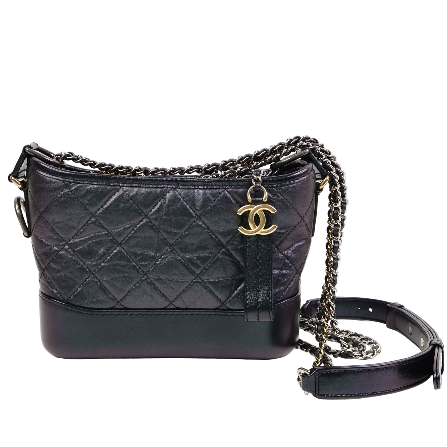 Chanel Gabrielle Small Iridescent Purple Lamb