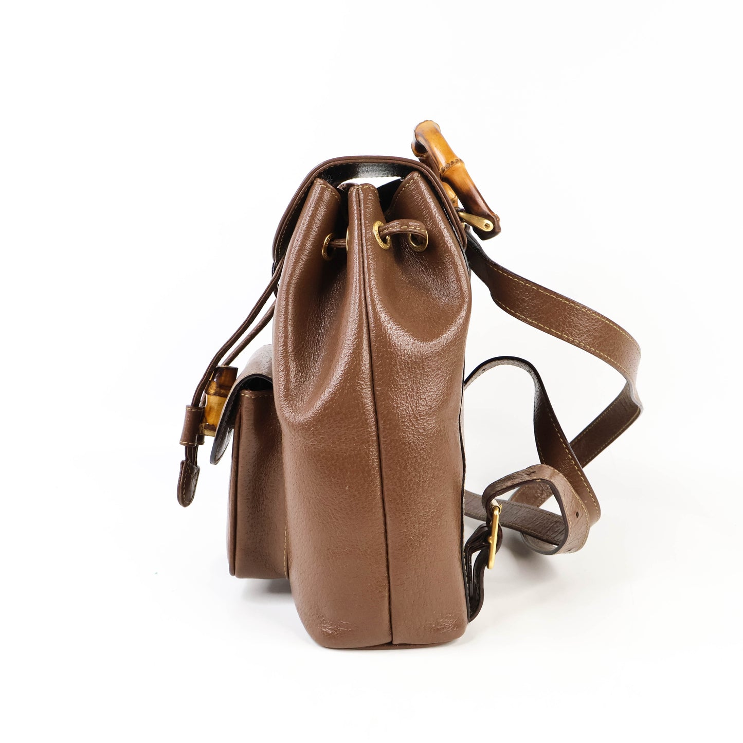 Gucci Backpack Brown Bamboo Vintage Handle