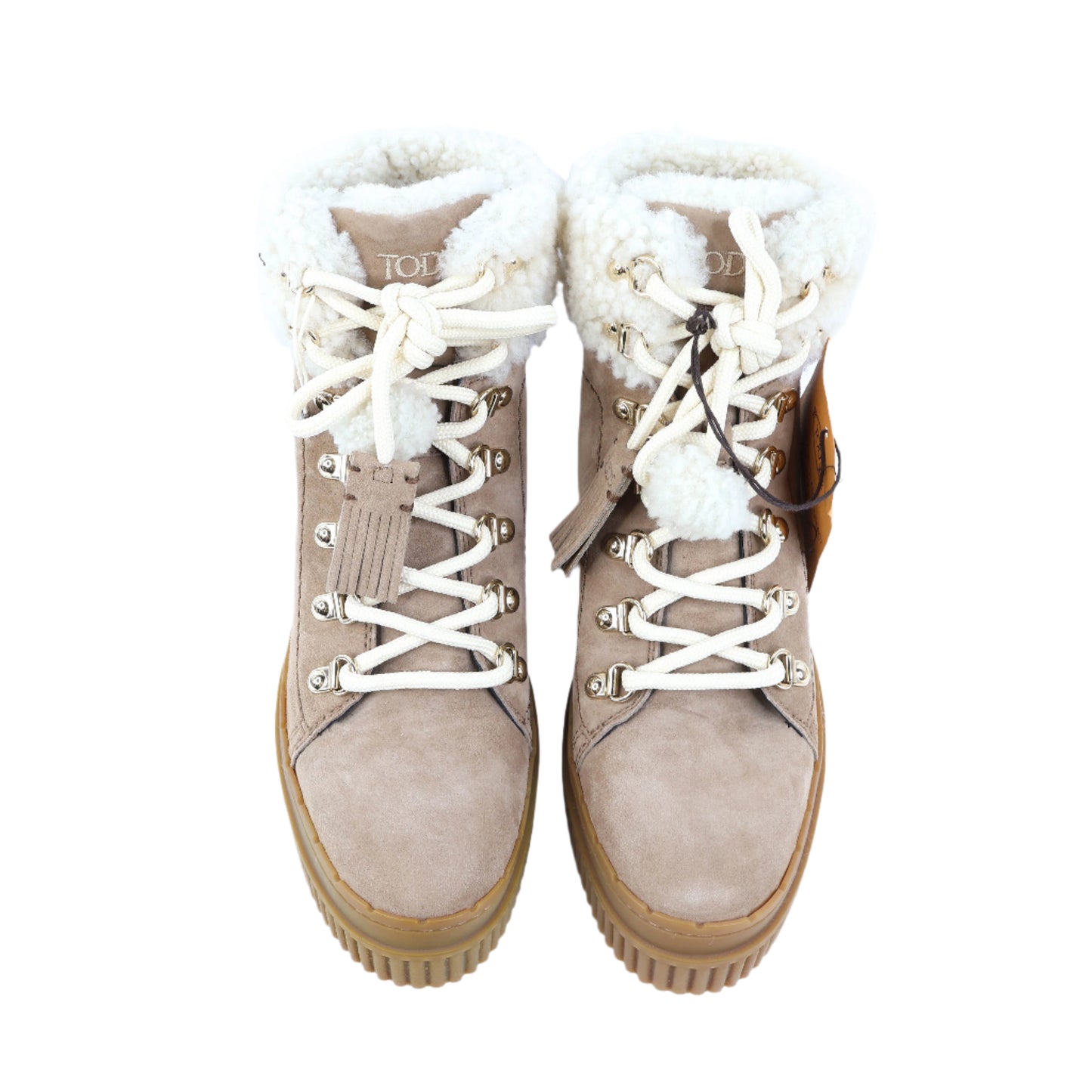 Tod's Boots Suede Wool Brown 36.5