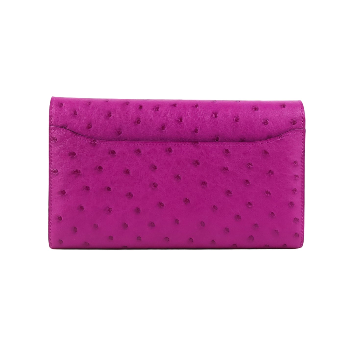 Hermes Constance Wallet Ostrich Rose Popou