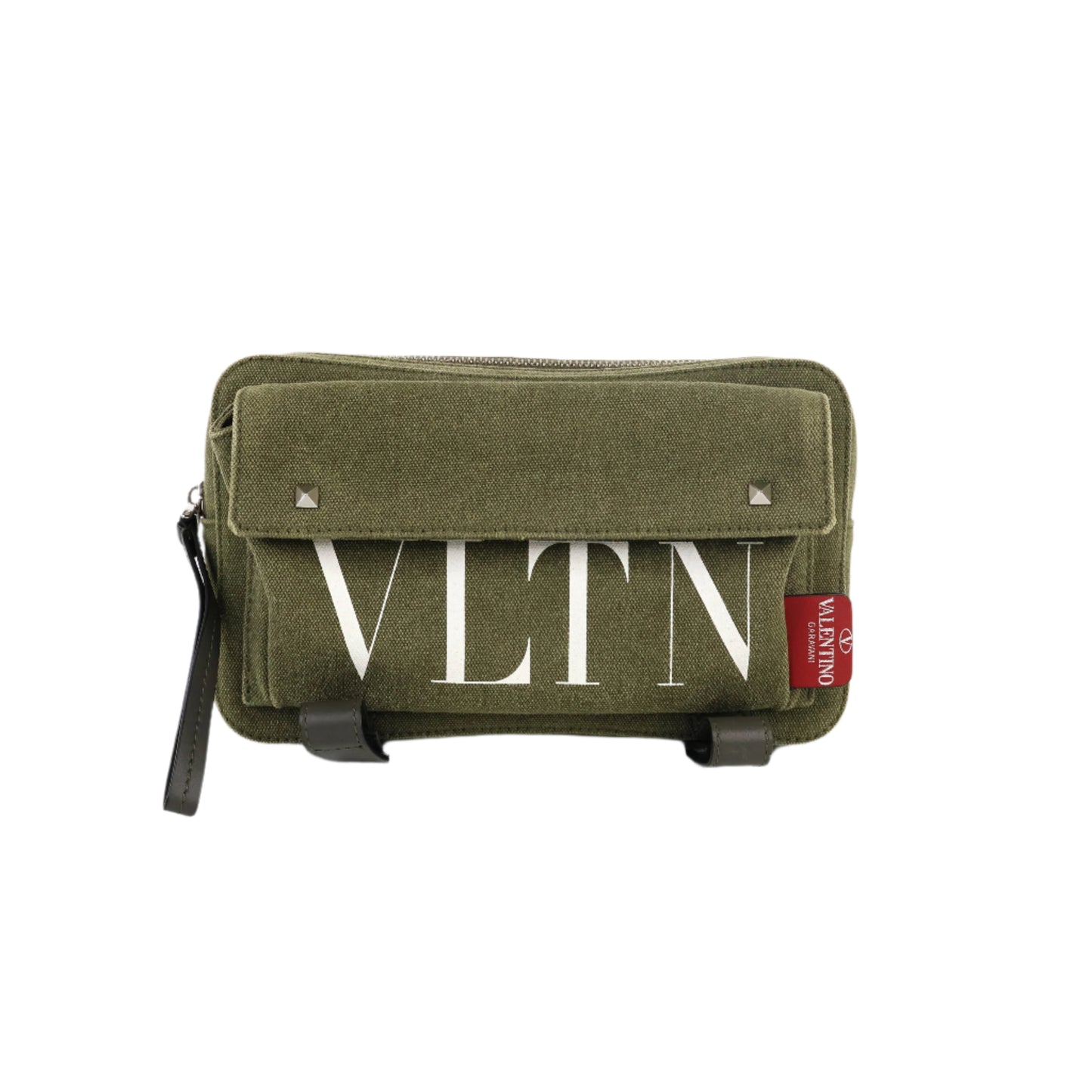 Valentino Crossbody Bag Canvas Khaki