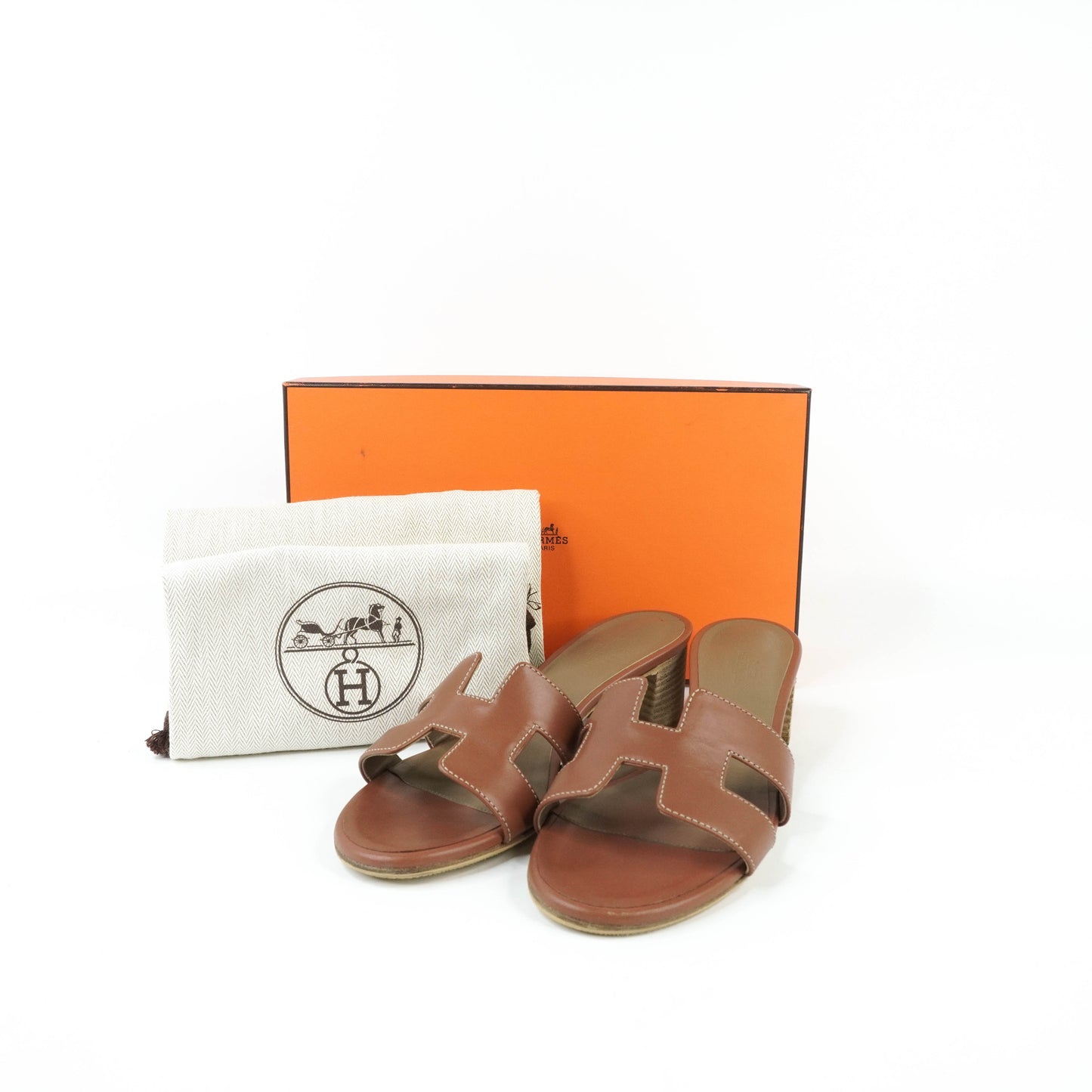 Hermes Oasis Sandals Gold 37