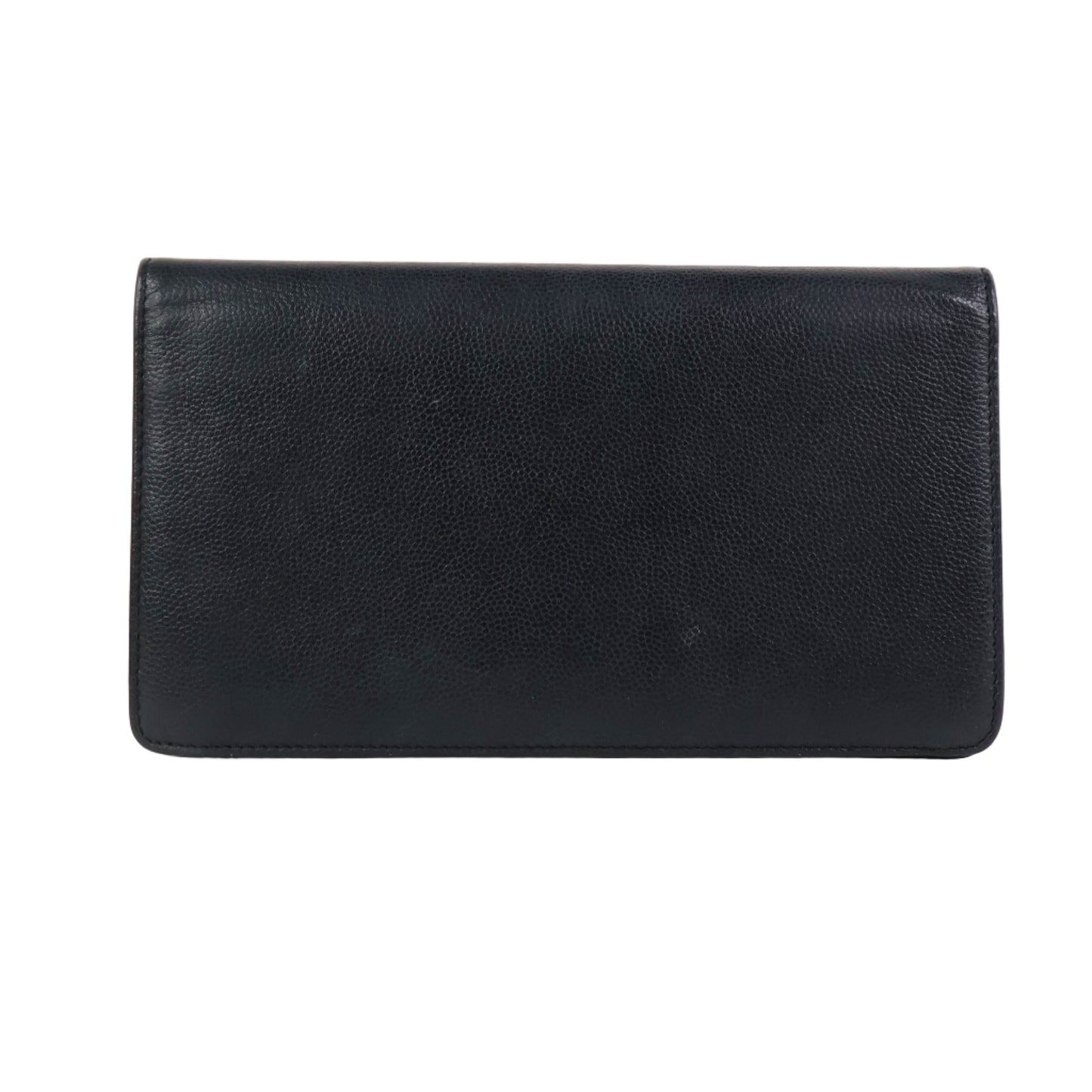 Chanel Bi Fold Long Wallet Black Caviar GHW