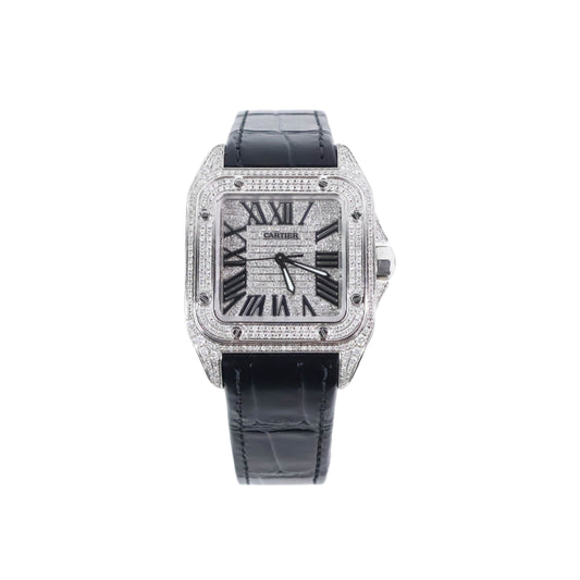 Cartier Santos Watch Black (After Setting)