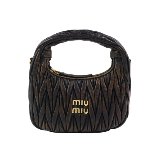 Miu Miu Wander Matelasse Coffee