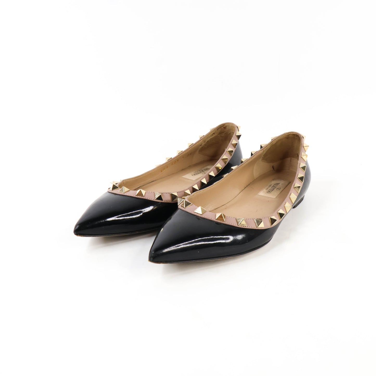 Valentino Flats Rockstud Black 36