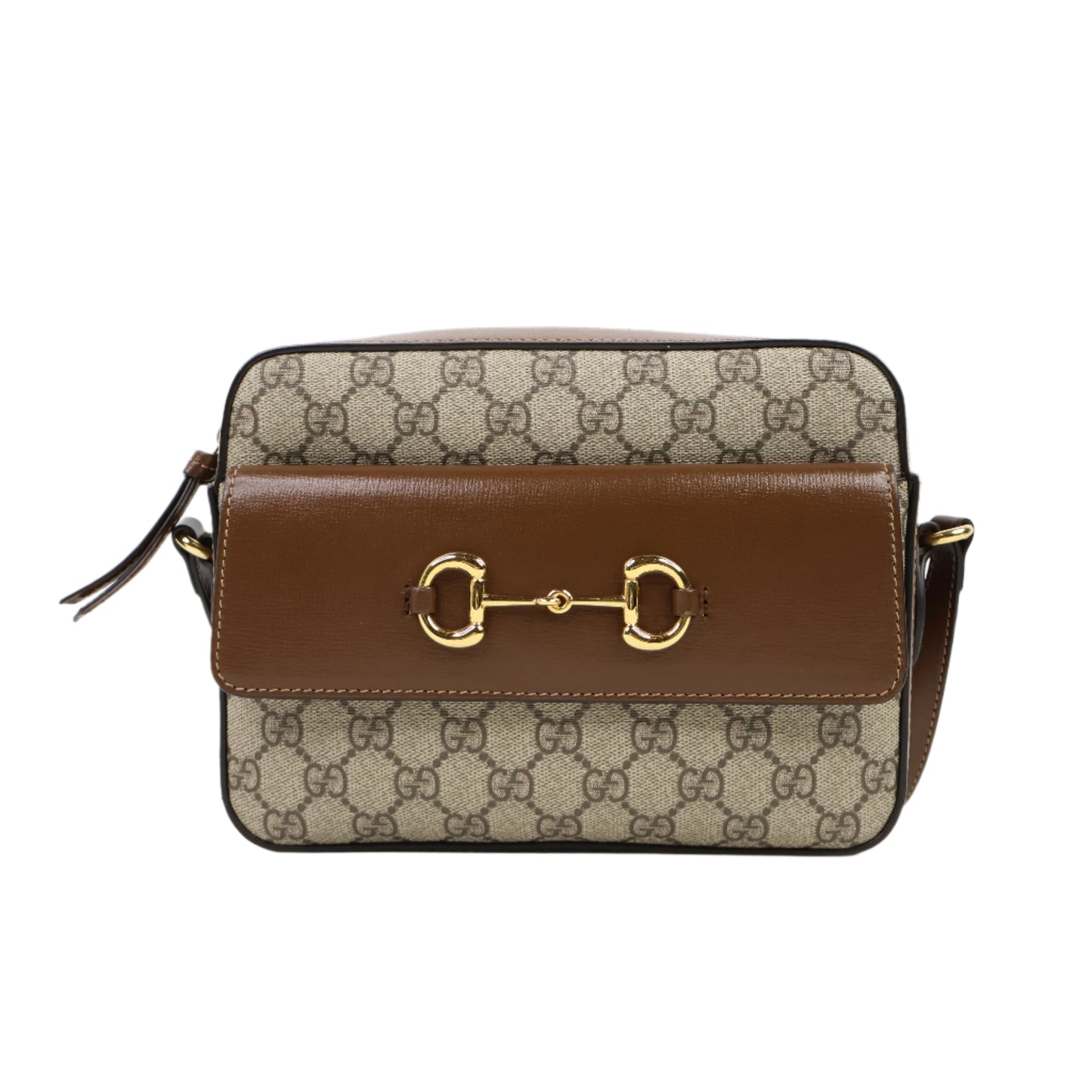 Gucci Horse Bit Camera Bag GG Canvas Brown