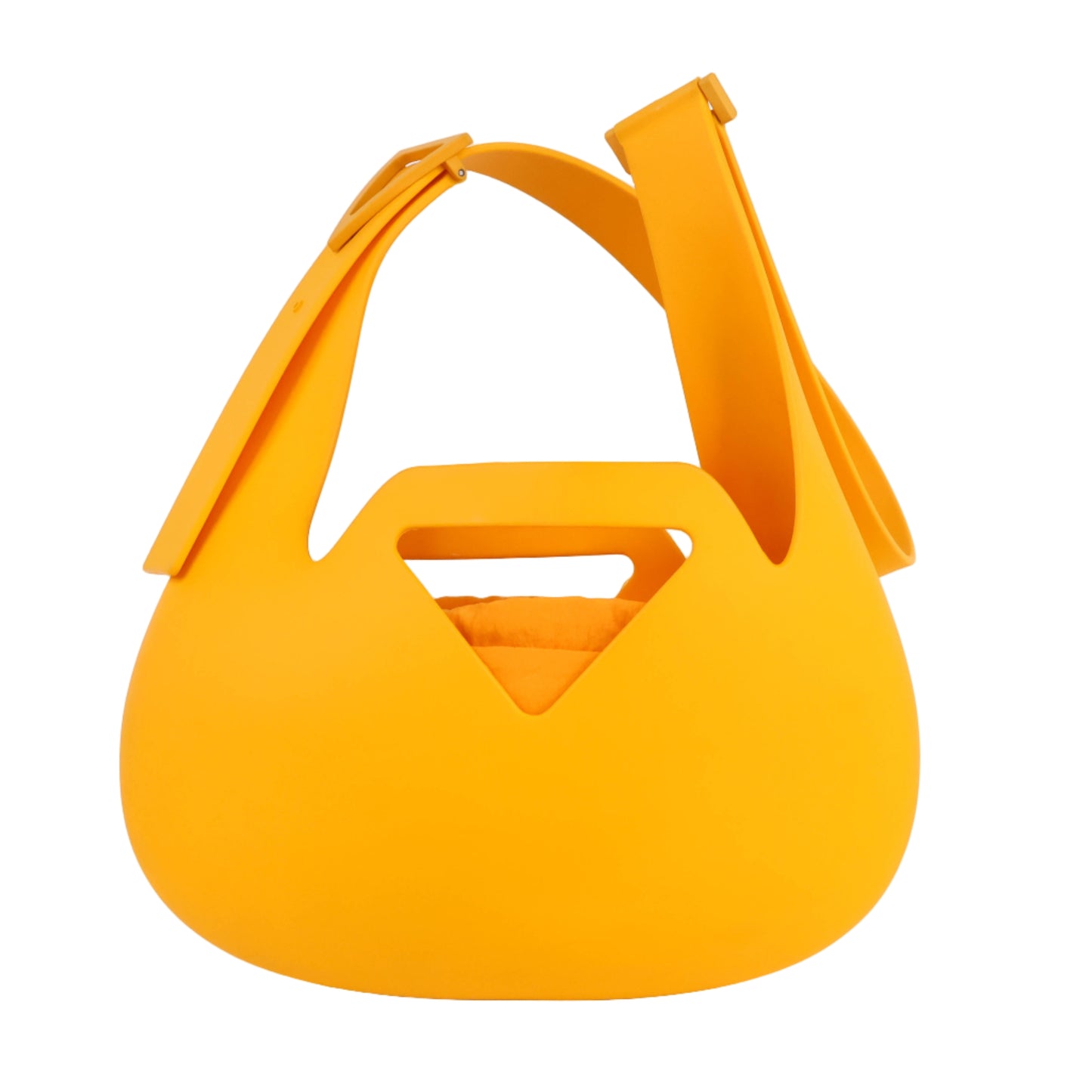 Bottega Veneta Recycled Rubber Punch Bag Orange