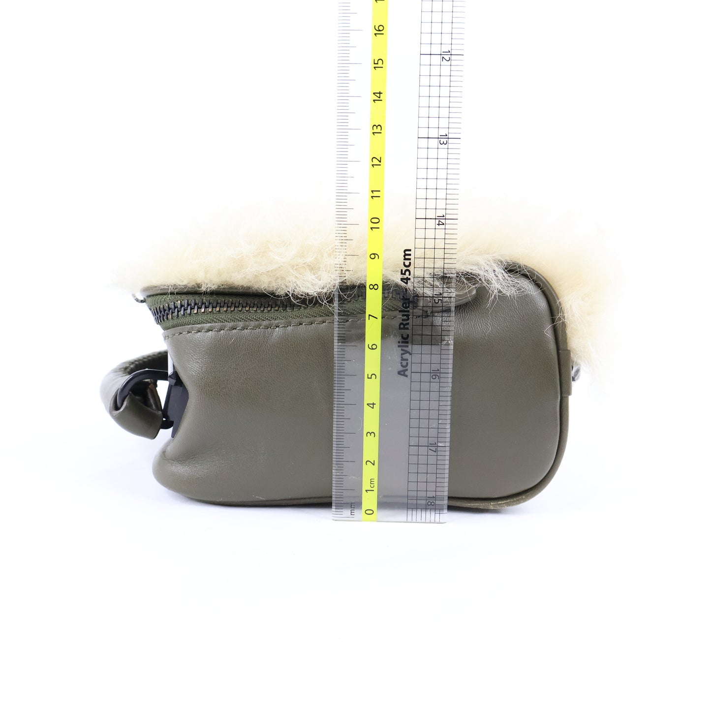 Phillip Lim Small Crossbody Bag Lamb Fur Dark Olive