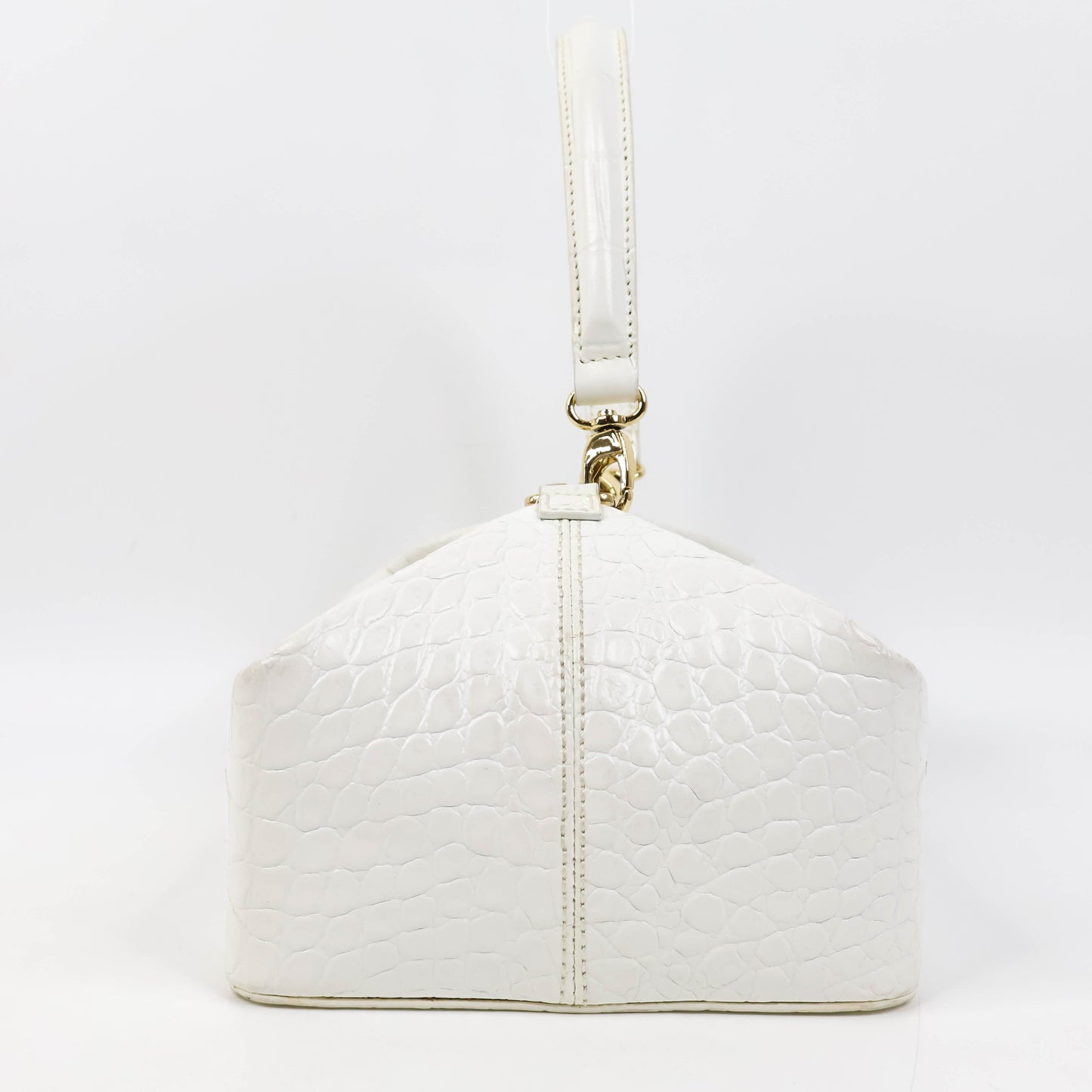 Rejina Pyo Olvia Shoulder Bag White Croc Embossed