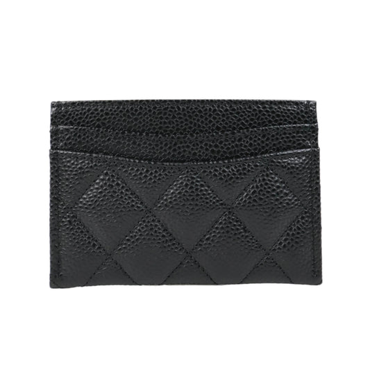 Chanel Card Holder Black Cavier GHW