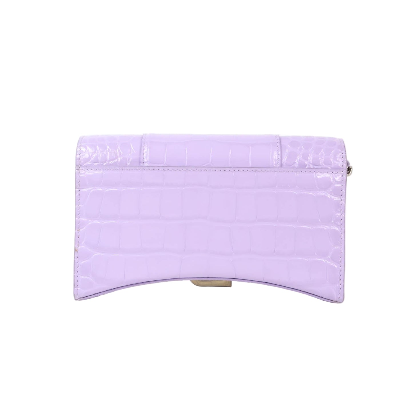 Balenciaga Hourglass Wallet On Chain purple Croc