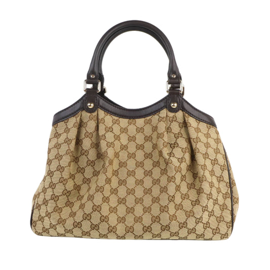 Gucci Tote Bag Canvas GG Brown
