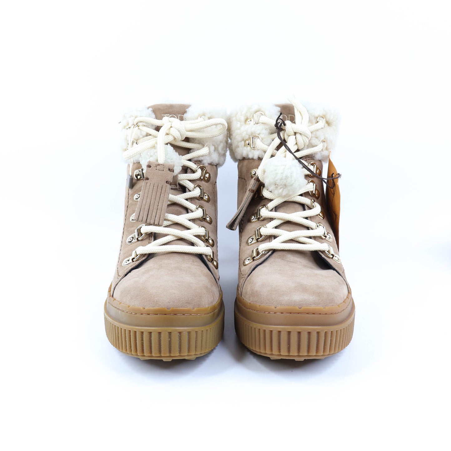 Tod's Boots Suede Wool Brown 36.5