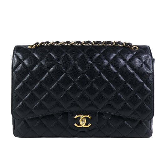 Chanel Classic Maxi Black Caviar GHW