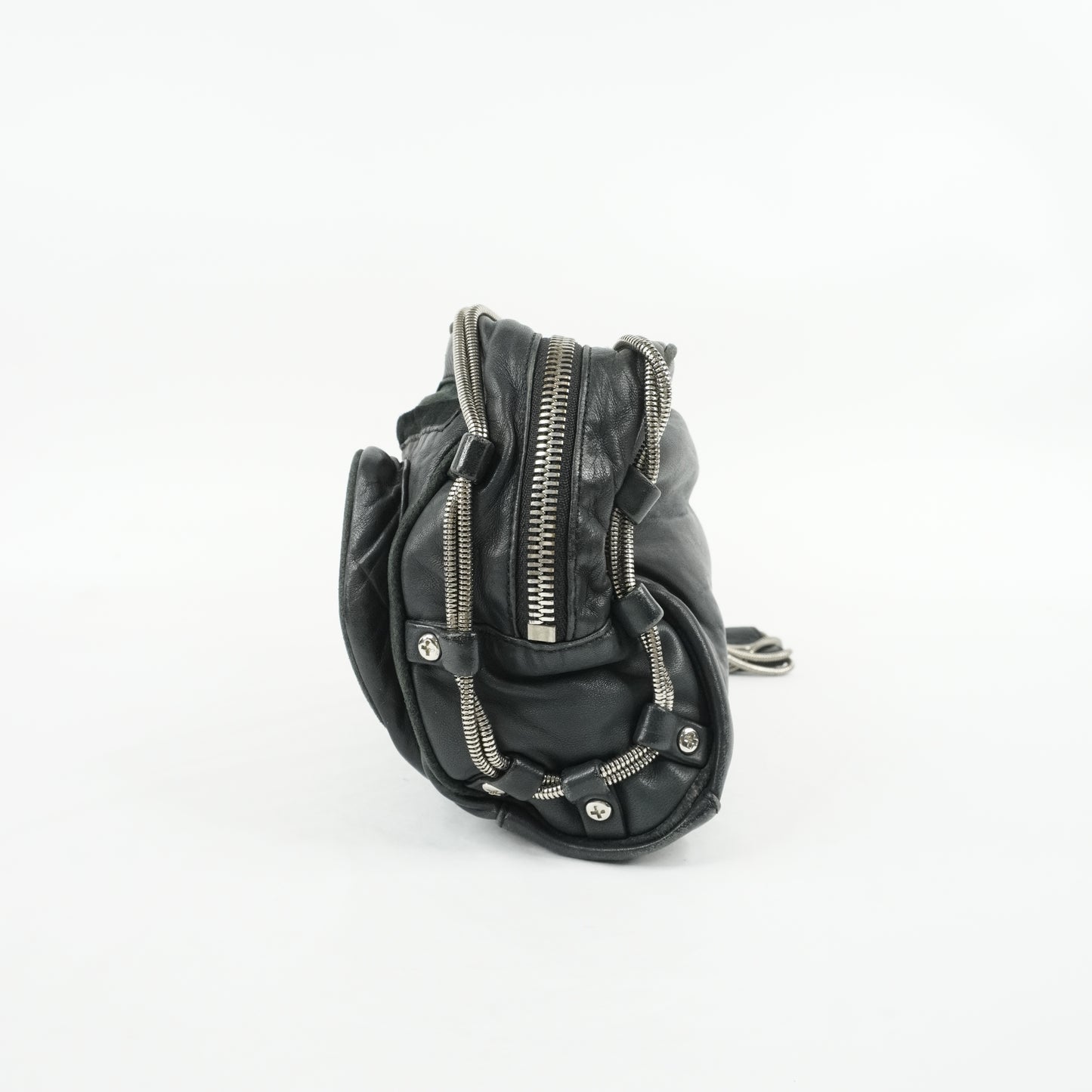 Alexander Wang Brenda Zip Chain Shoulder Bag Black