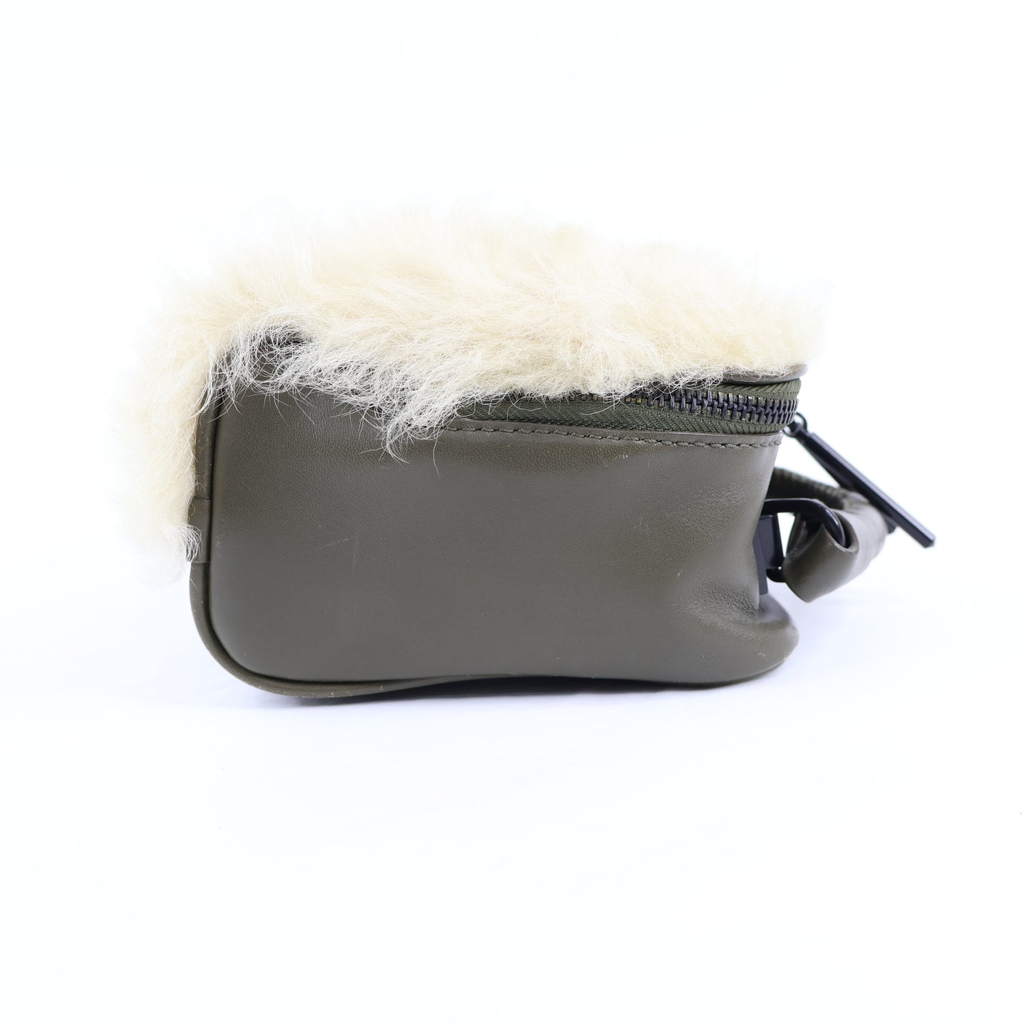 Phillip Lim Small Crossbody Bag Lamb Fur Dark Olive