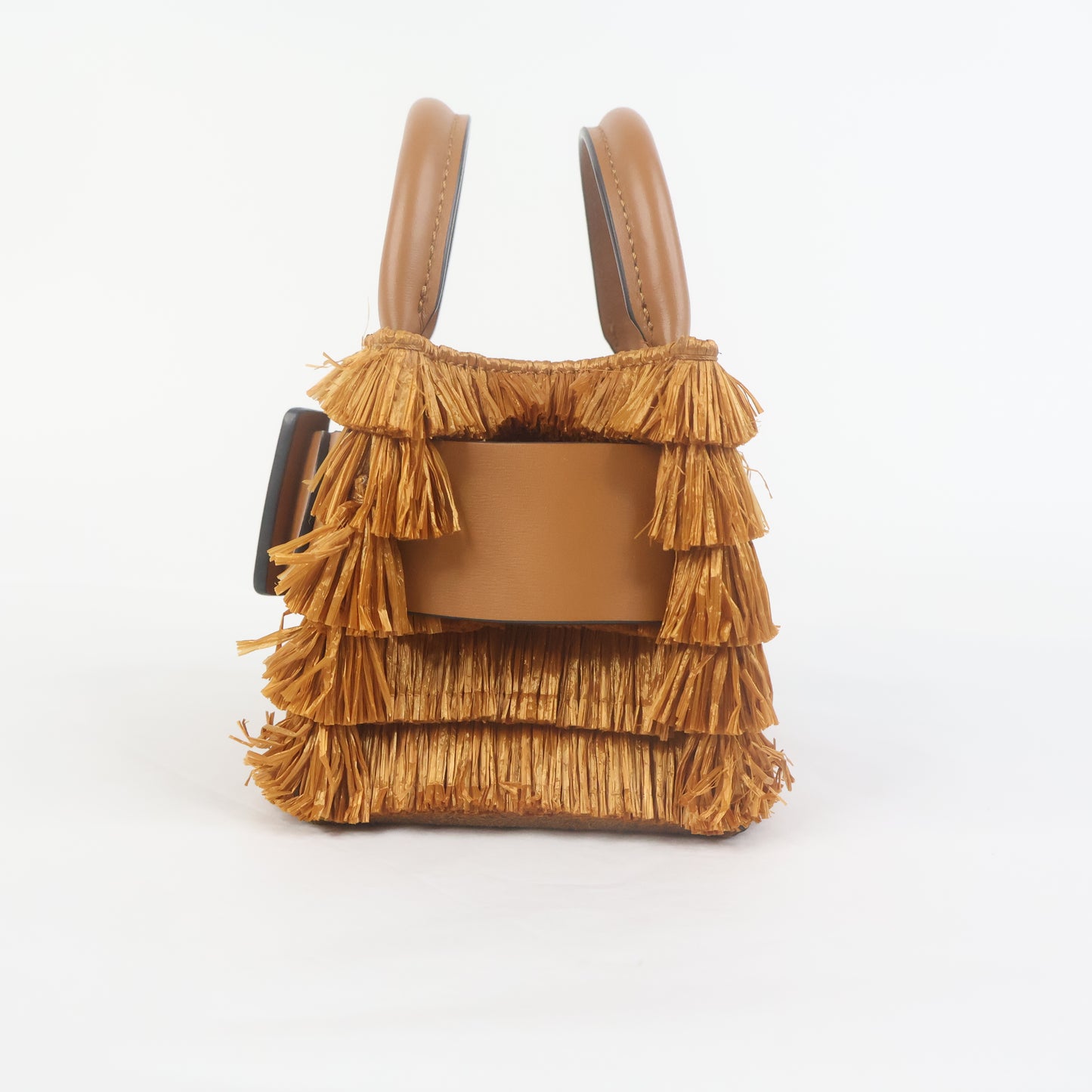 Boyy Bobby Mini Raffia Woven Brown