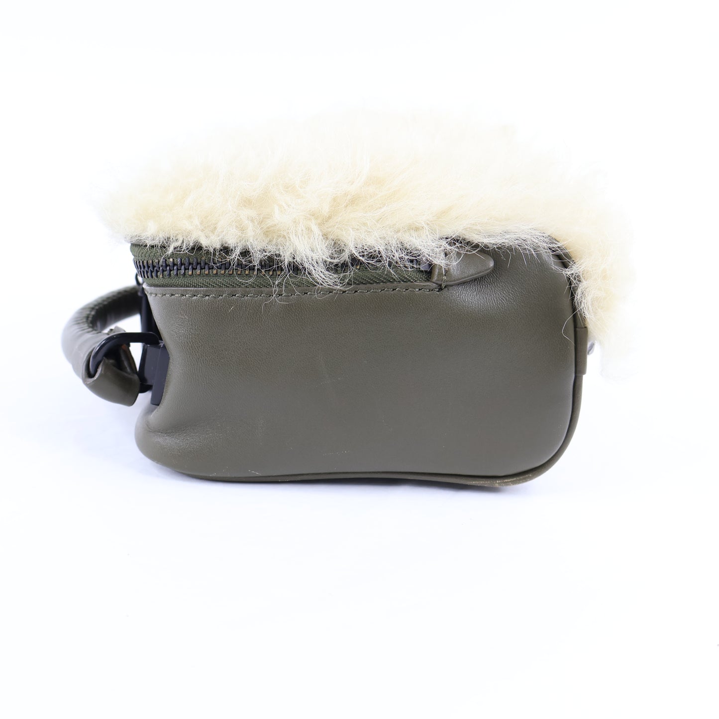 Phillip Lim Small Crossbody Bag Lamb Fur Dark Olive