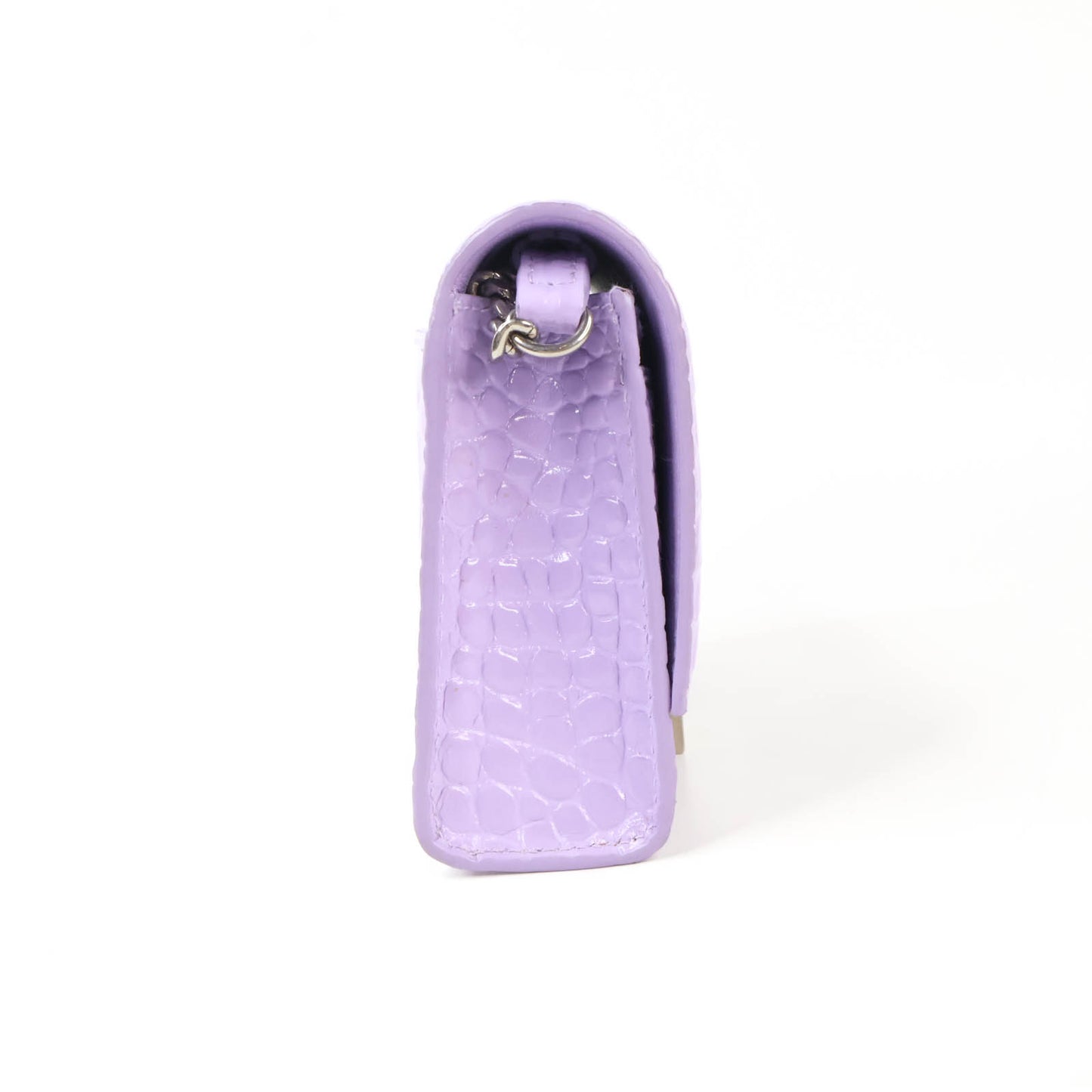 Balenciaga Hourglass Wallet On Chain purple Croc