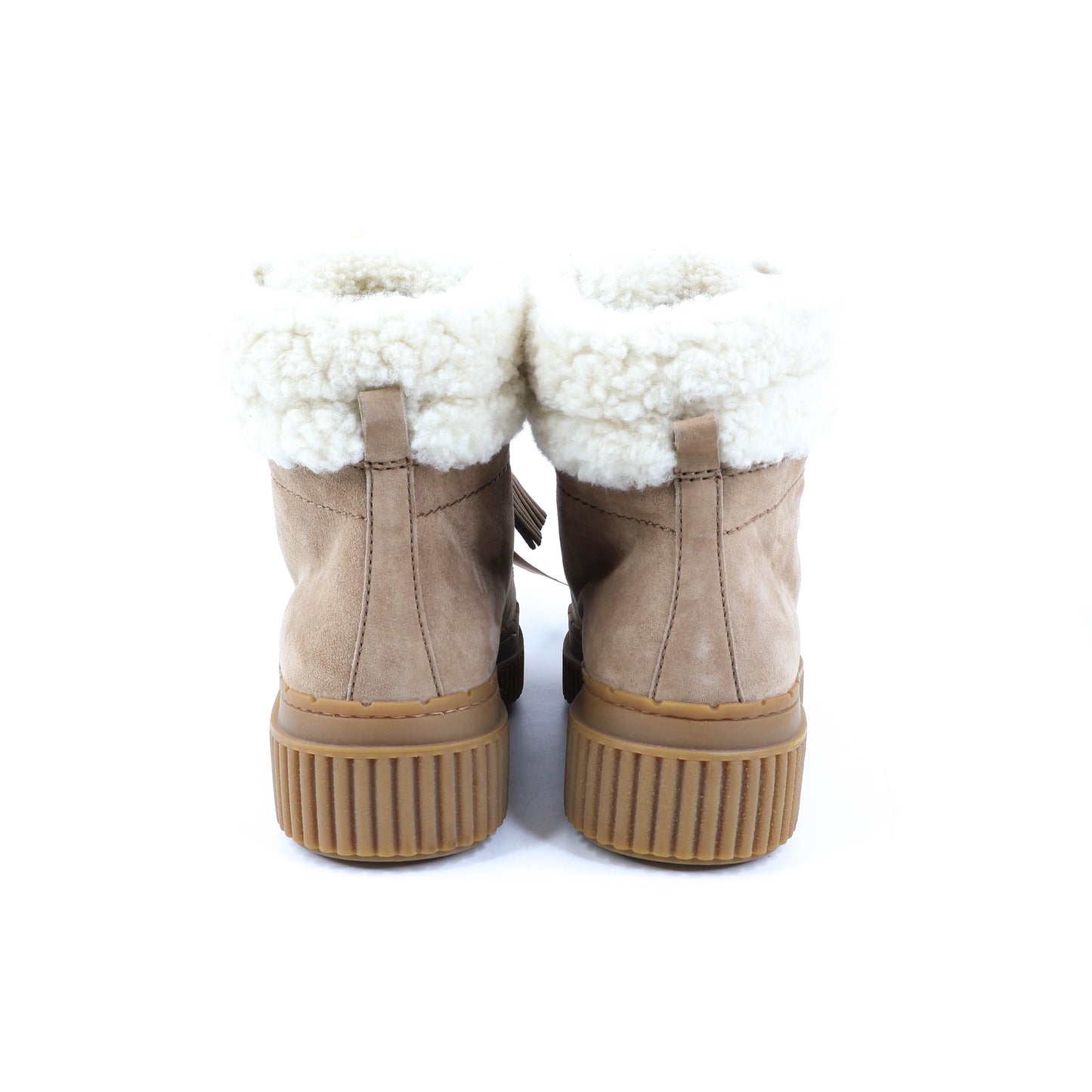 Tod's Boots Suede Wool Brown 36.5