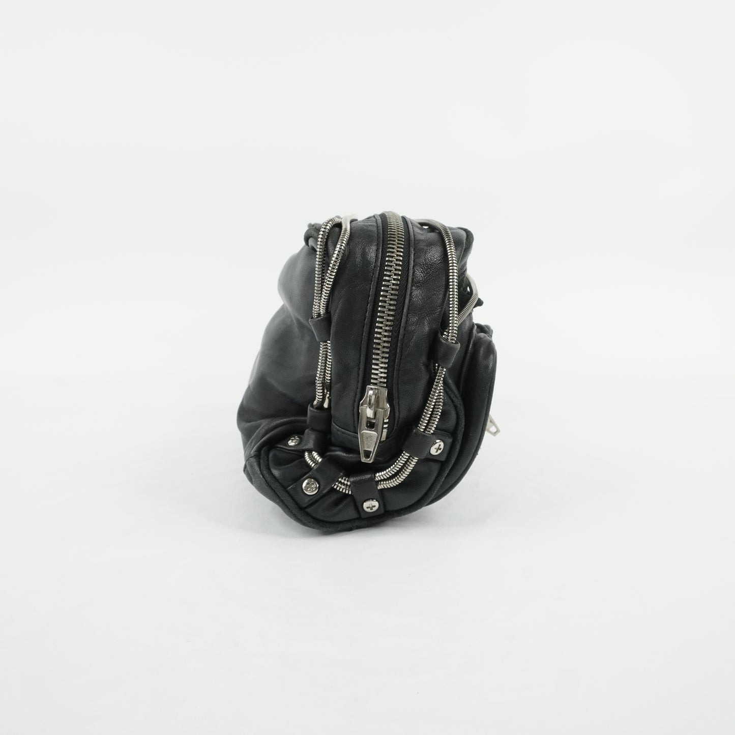 Alexander Wang Brenda Zip Chain Shoulder Bag Black