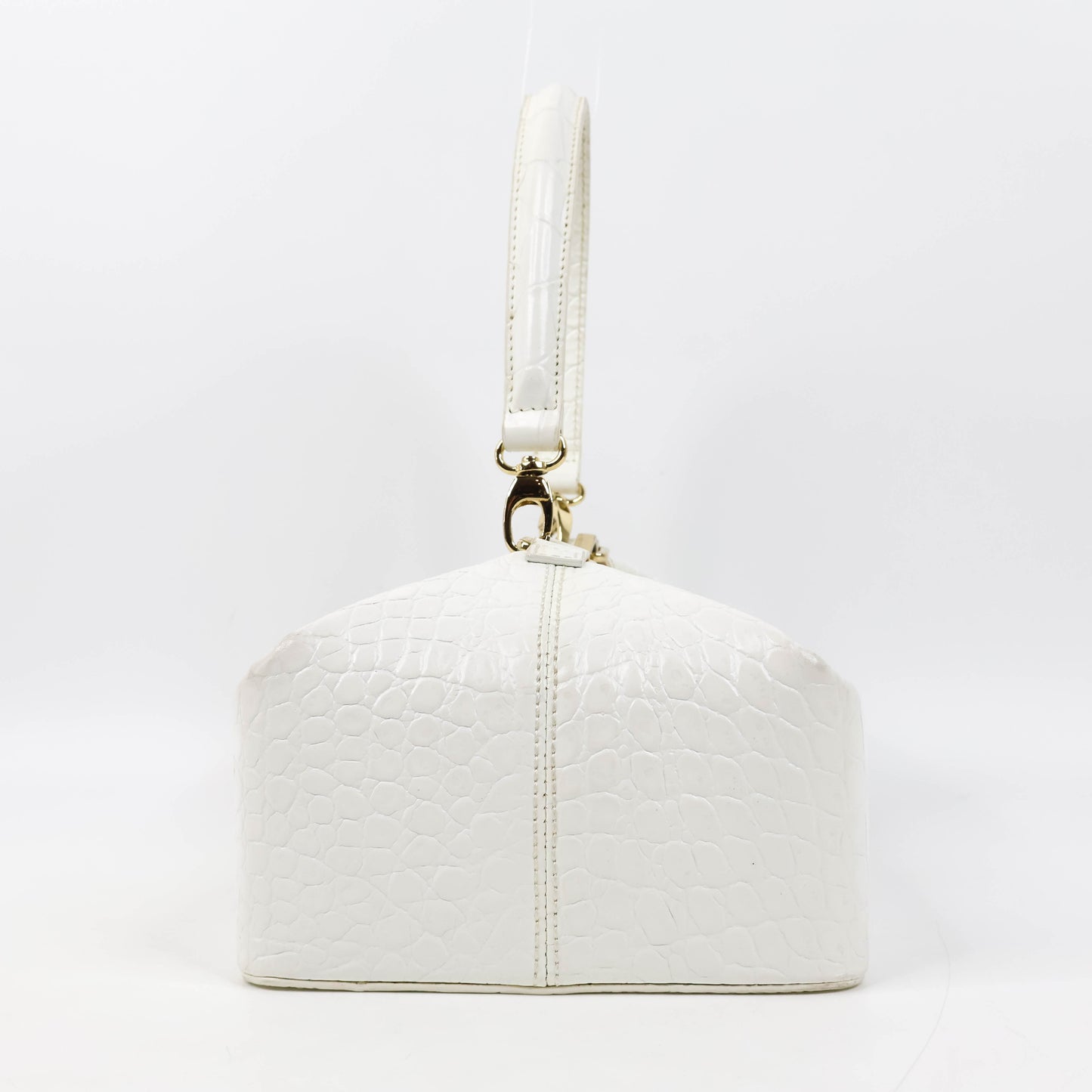 Rejina Pyo Olvia Shoulder Bag White Croc Embossed