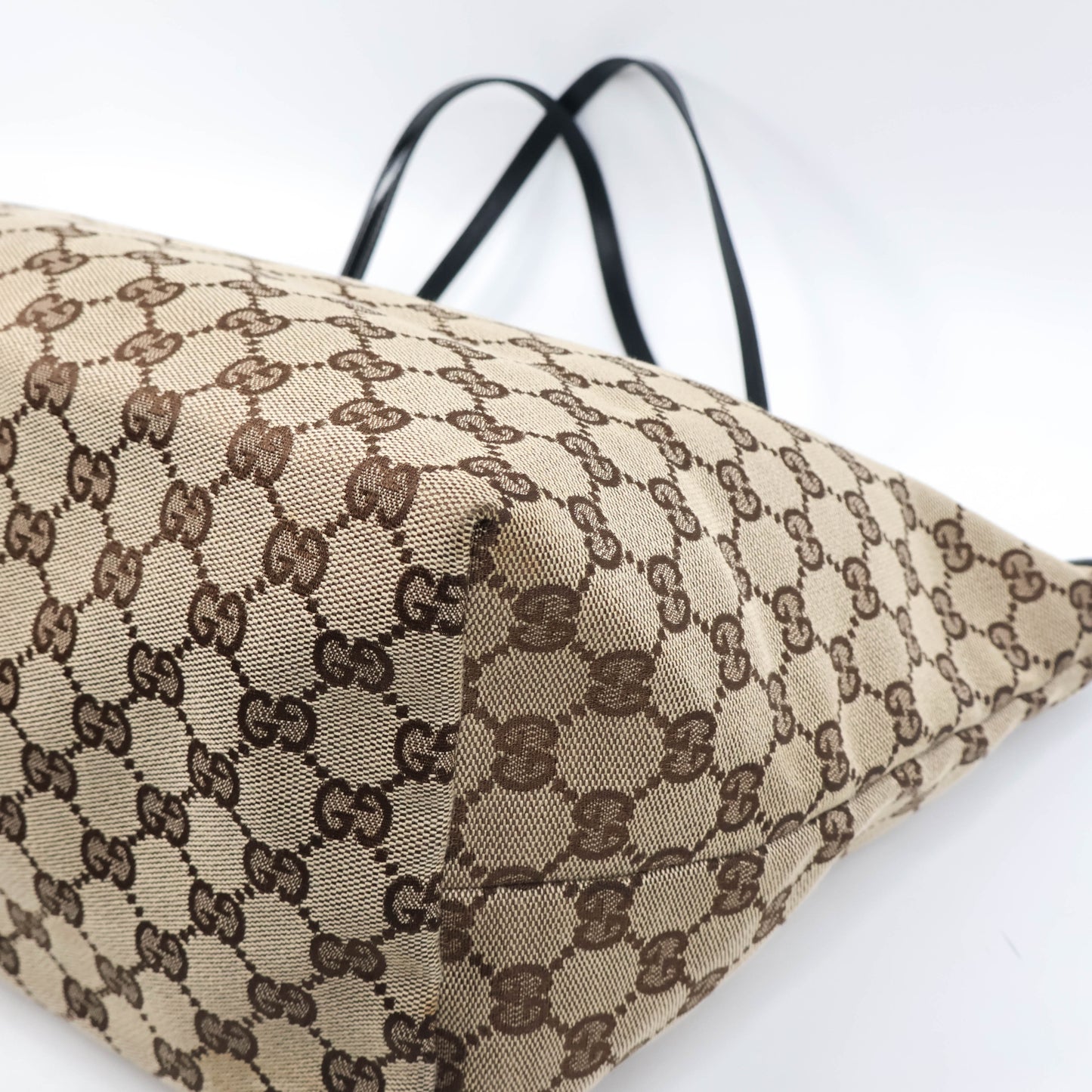 Gucci Tote Bag Canvas Patent Black