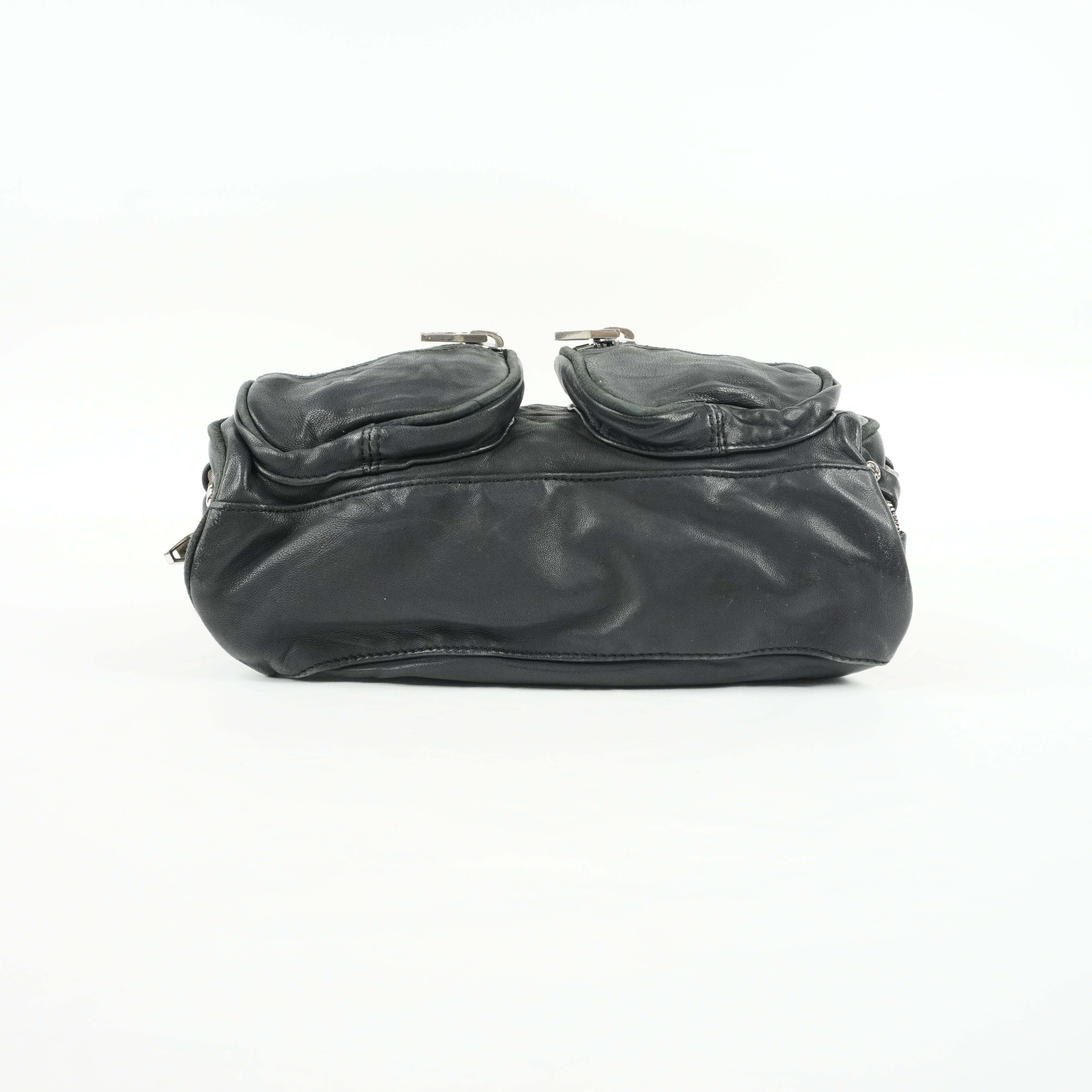 Alexander Wang Brenda Zip Chain Shoulder Bag Black