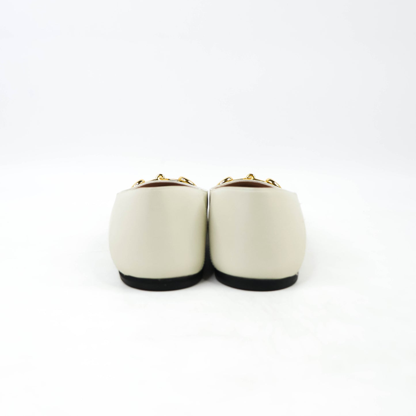 Gucci Horsebit Flats White 37.5