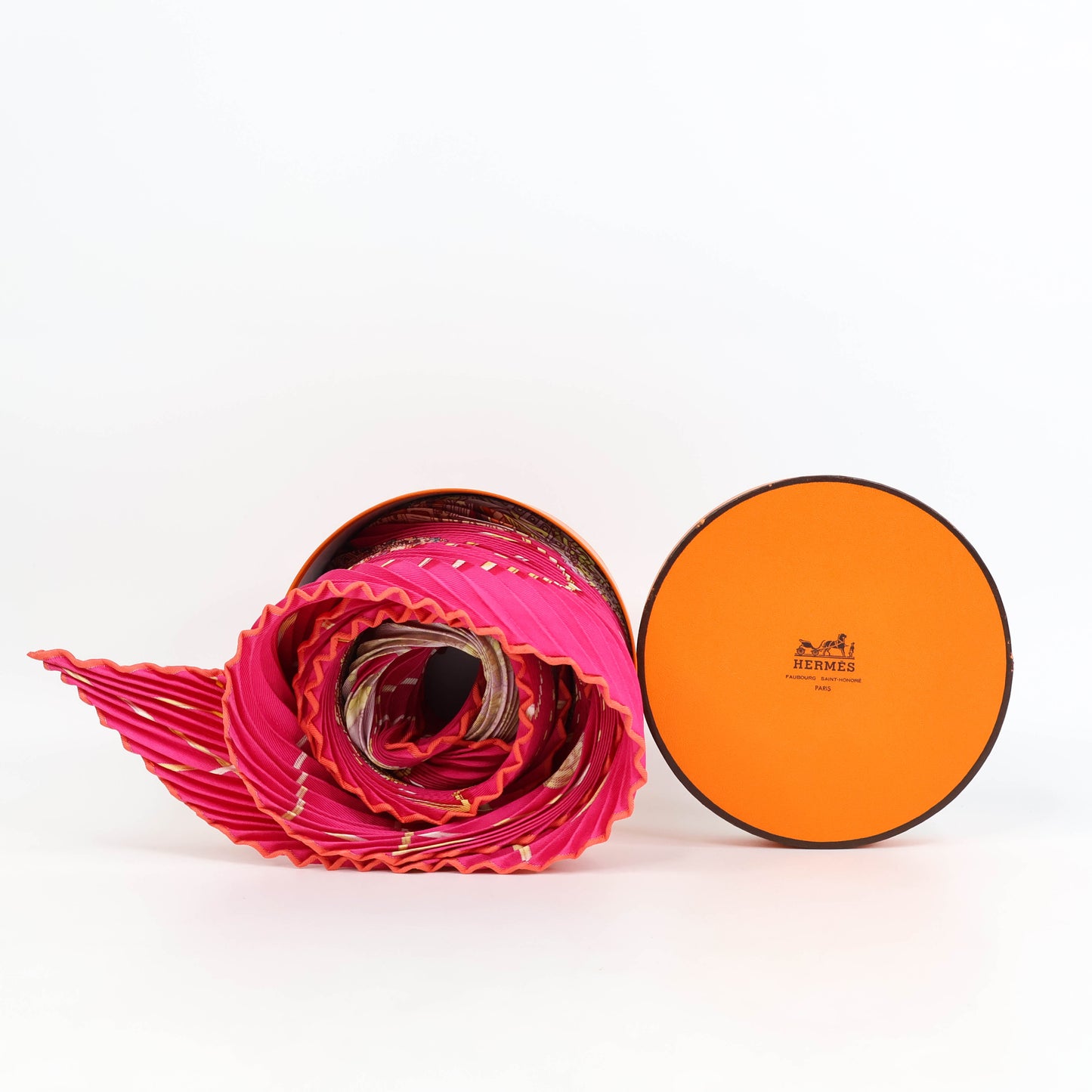 Hermes Plisse Scarf Pink