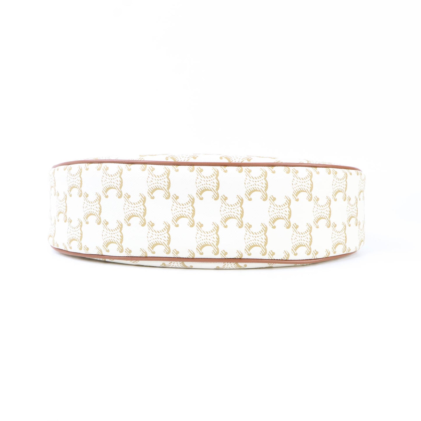 Celine Ava Medium Triomphe White Chain