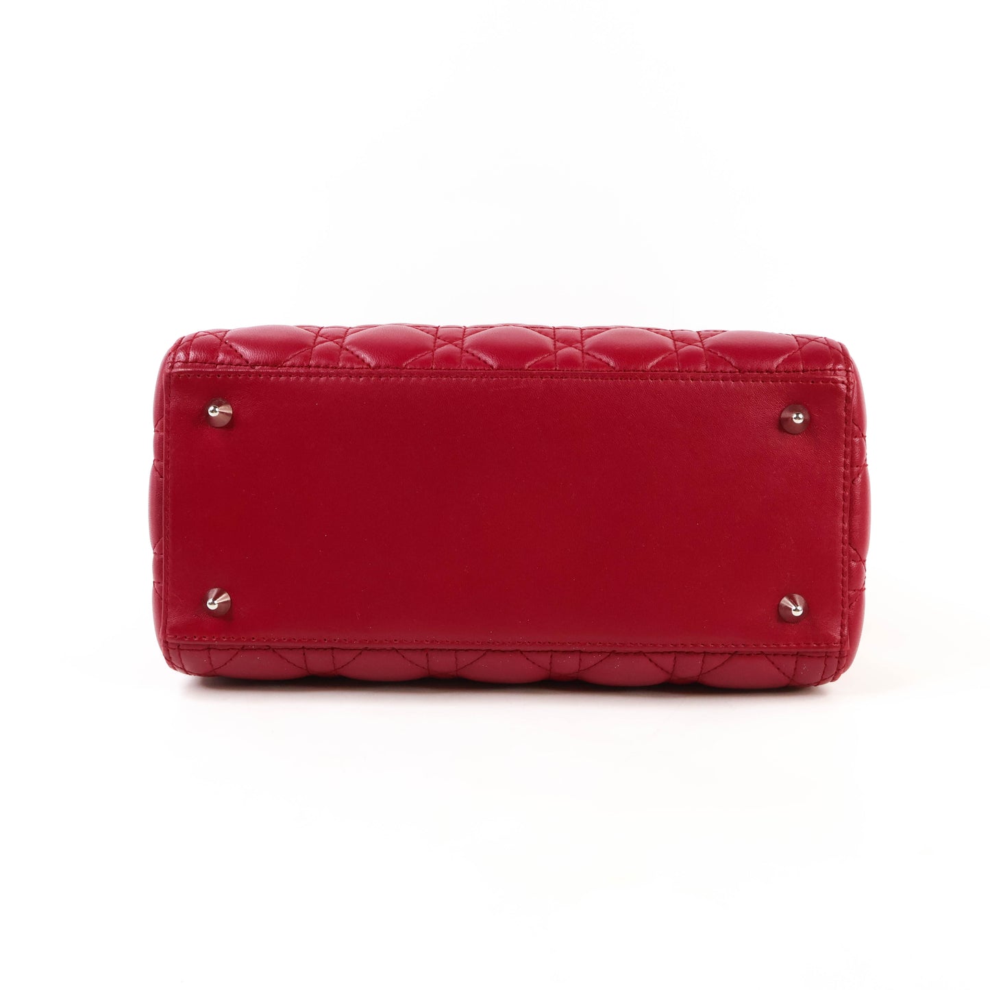 Christian Dior Lady Medium Rouge Carmi Lambskin