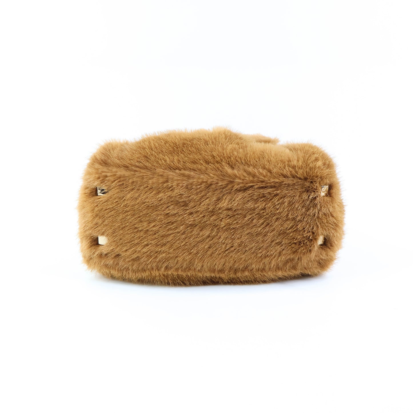 Boyy Scrunchy Faux fur Top Handle Bag Brown