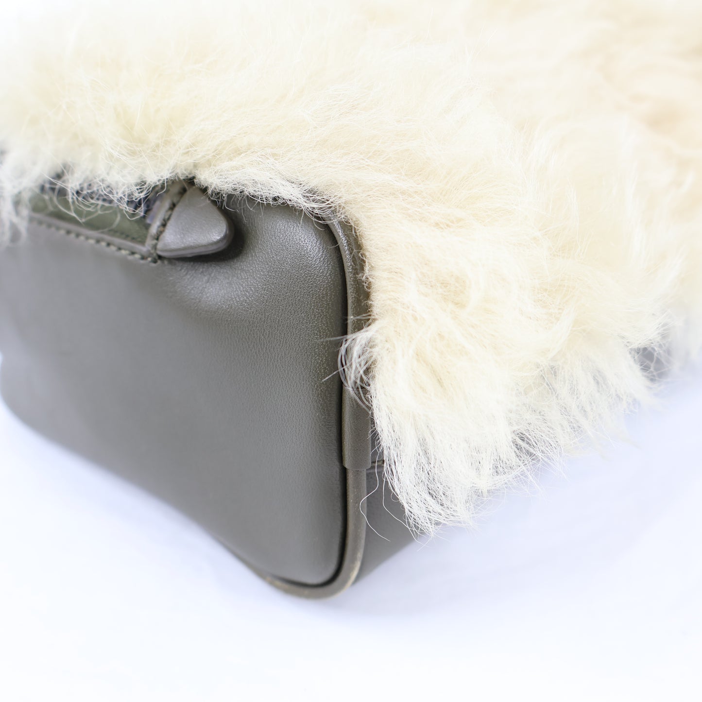Phillip Lim Small Crossbody Bag Lamb Fur Dark Olive