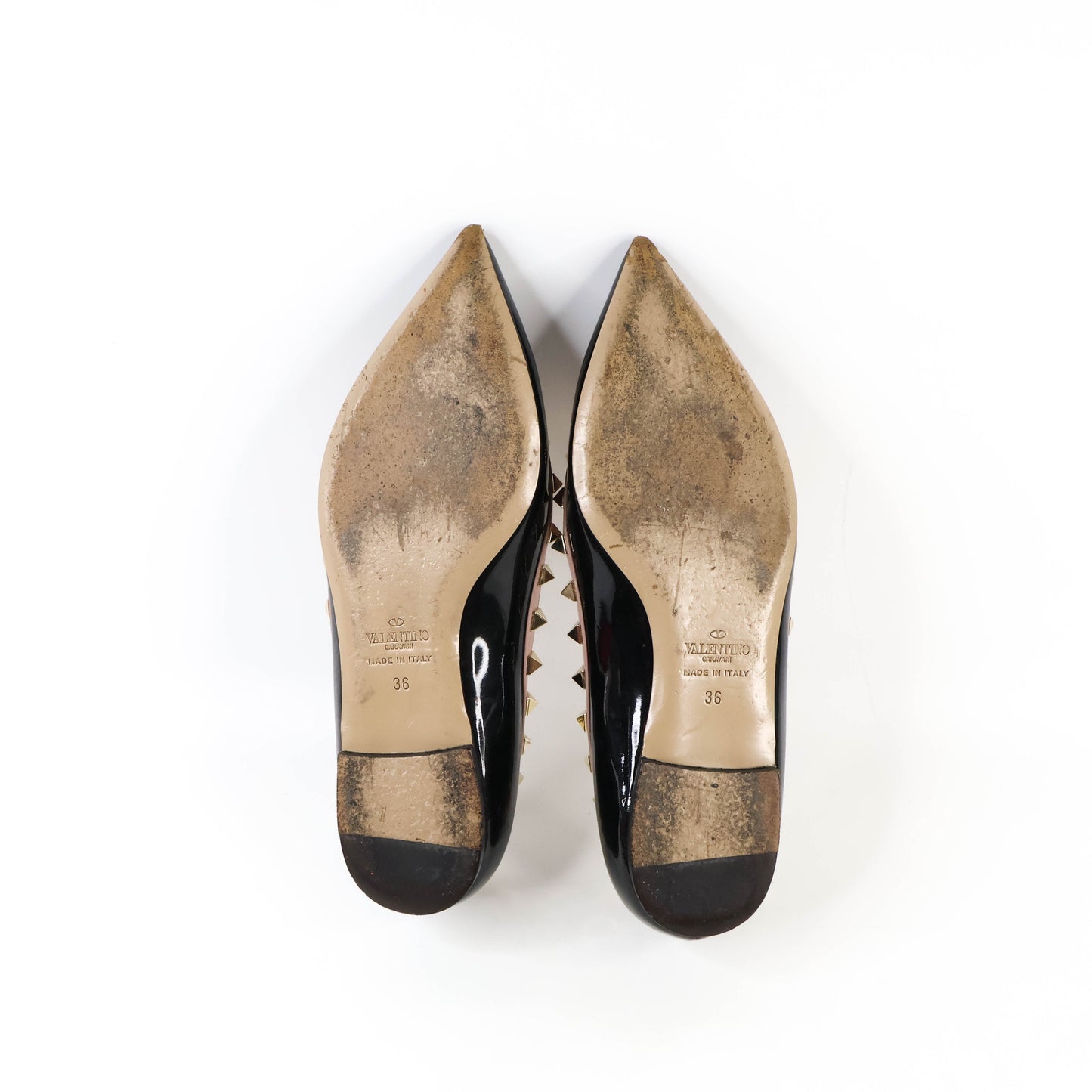 Valentino Flats Rockstud Black 36