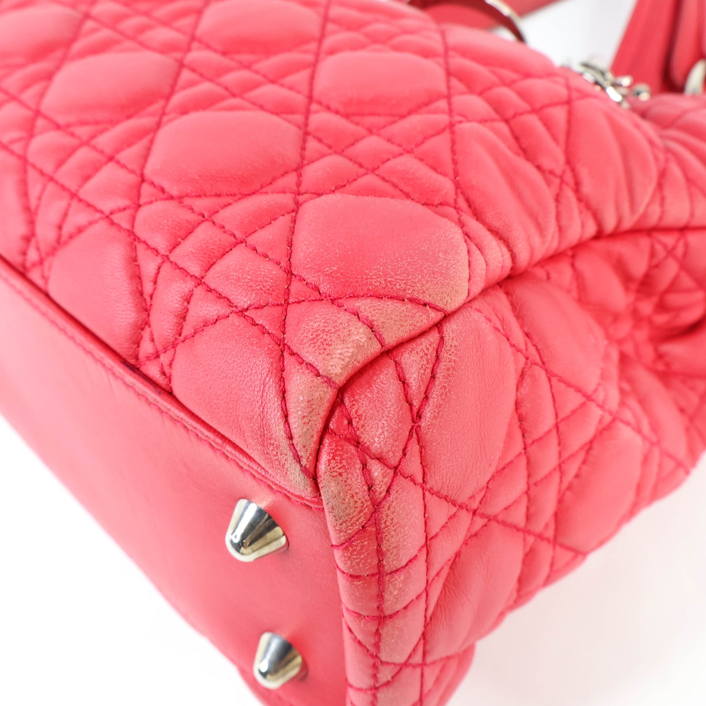 Christian Dior Soft Cannage Yote Red Bag