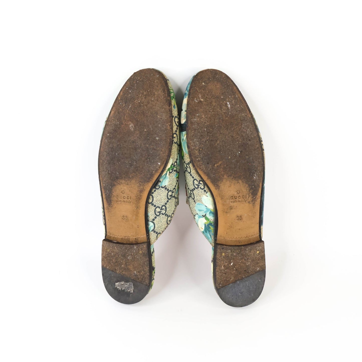 Gucci Horsebit Flat Princetown Floral Blue 38