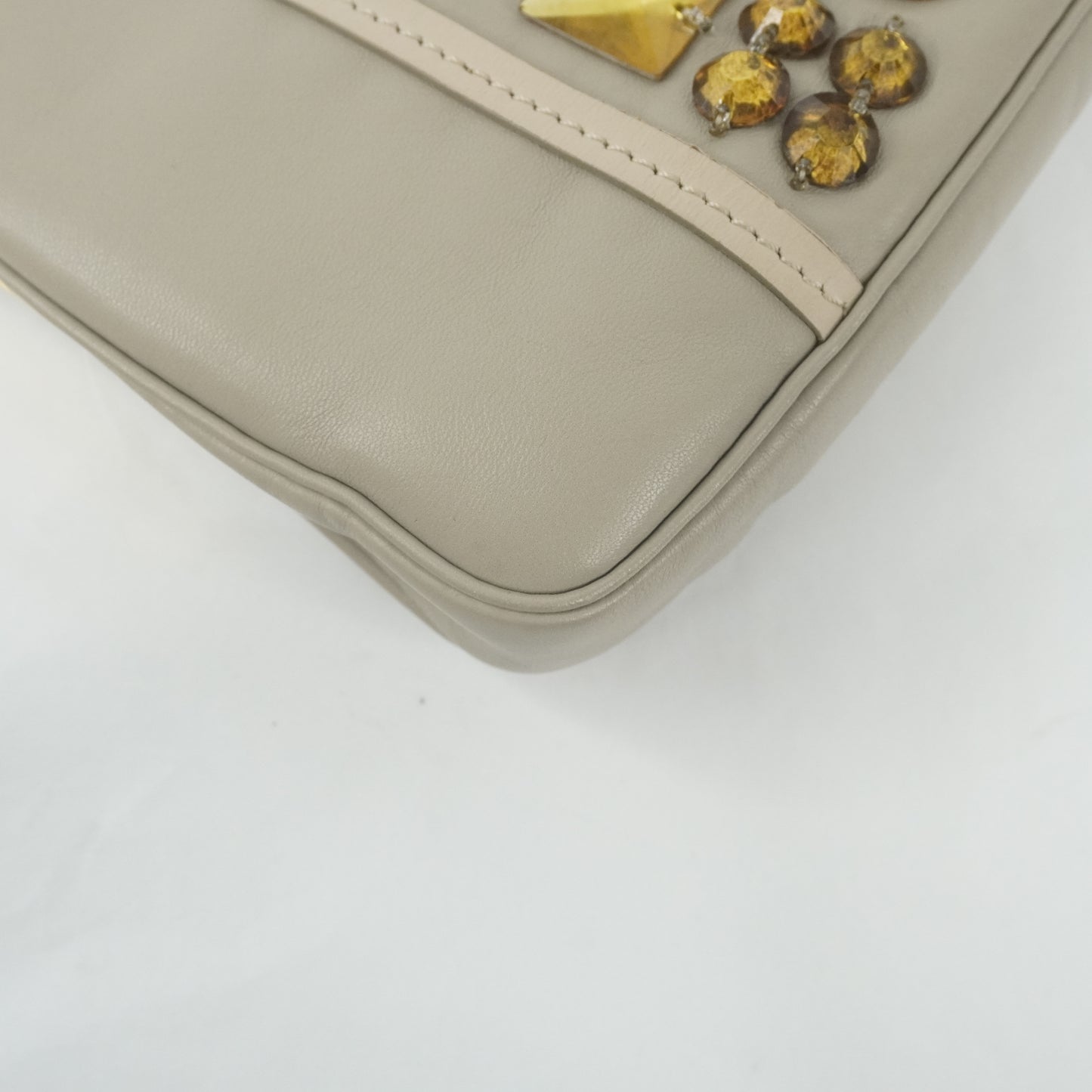 Chloe Clutch with Chain Grey