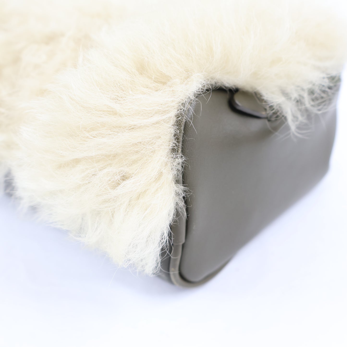 Phillip Lim Small Crossbody Bag Lamb Fur Dark Olive