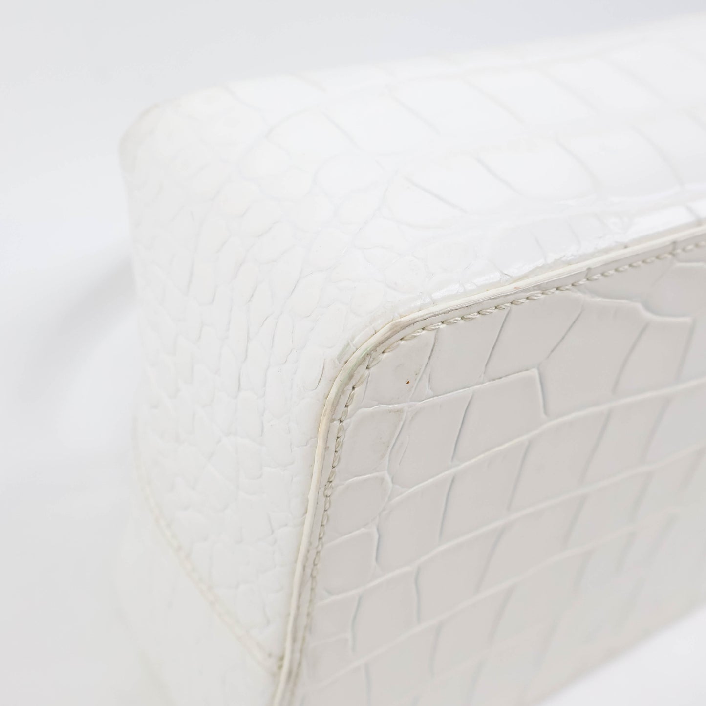 Rejina Pyo Olvia Shoulder Bag White Croc Embossed
