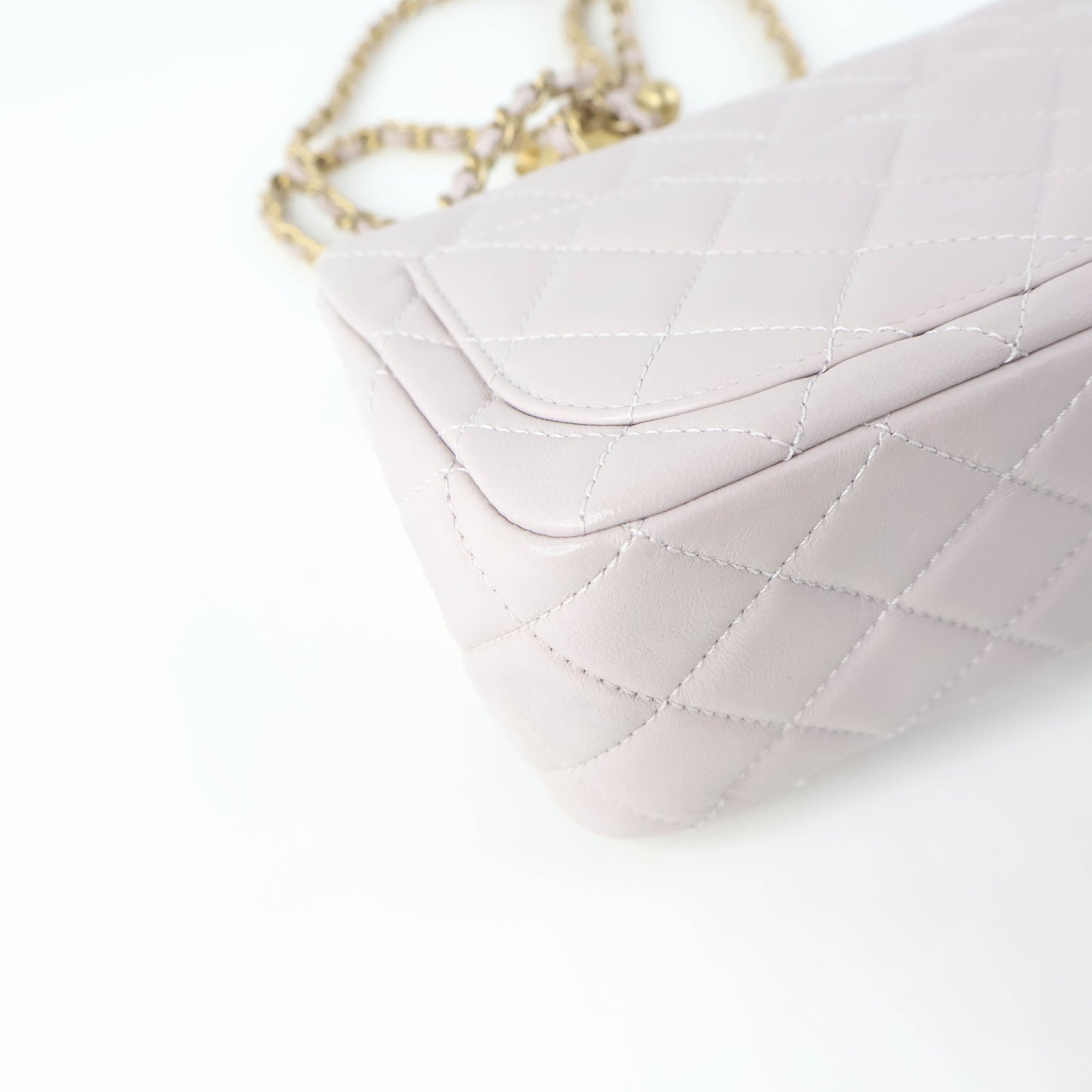 Chanel 7" Square Lilac Lamb GHW