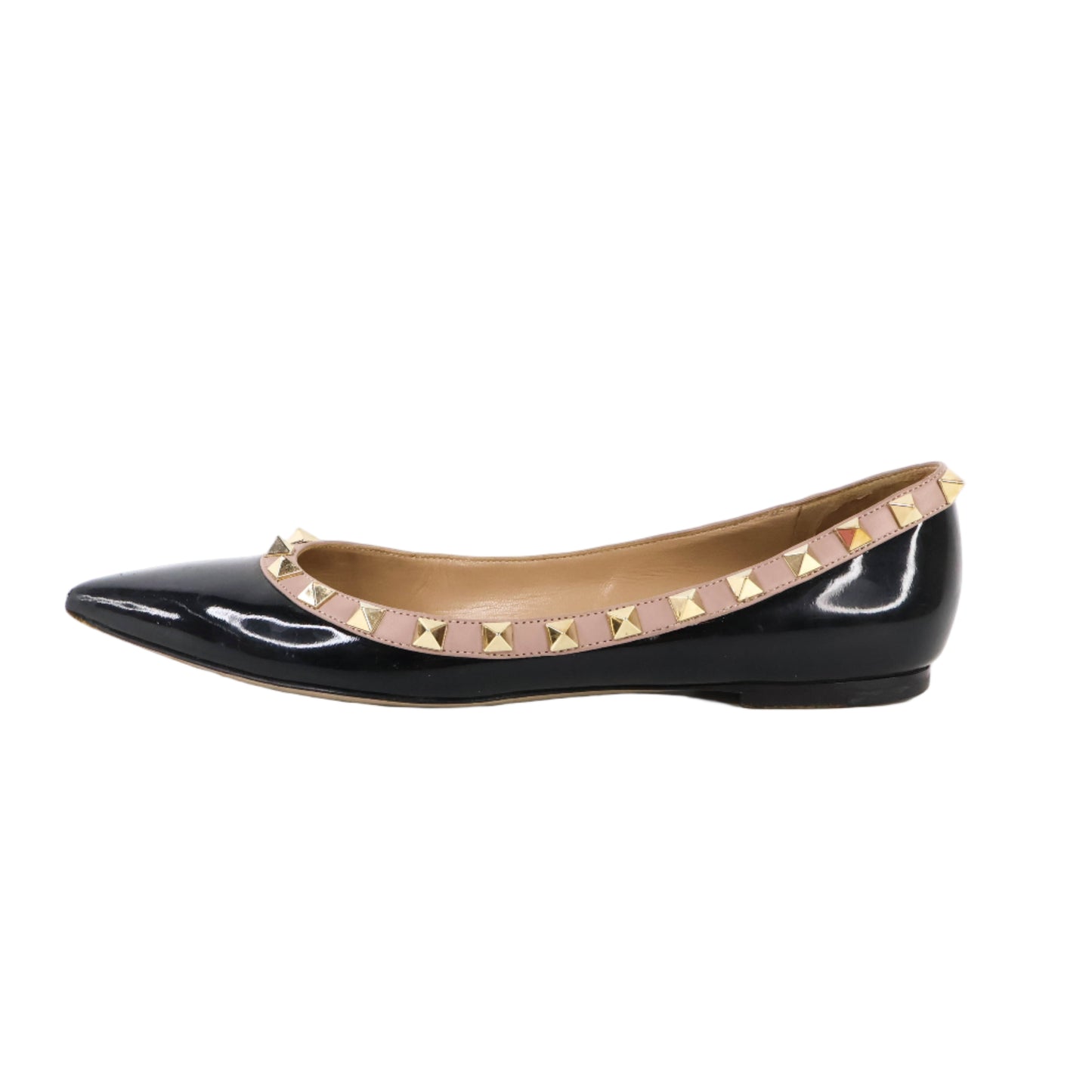 Valentino Flats Rockstud Black 36