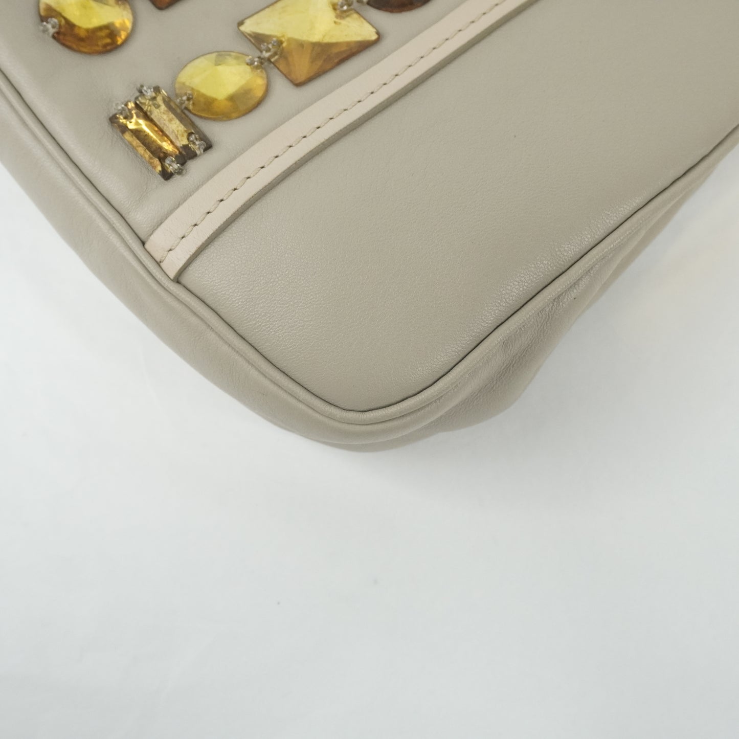 Chloe Clutch with Chain Grey