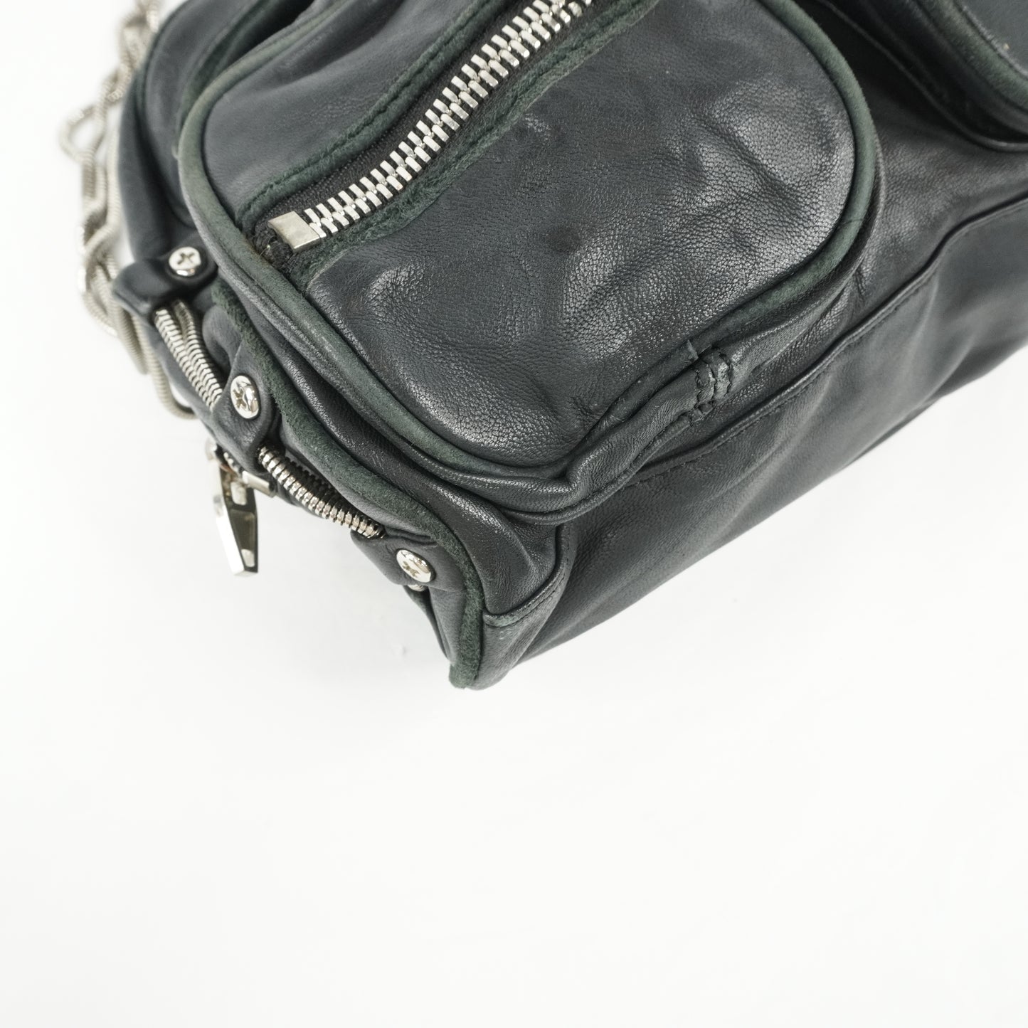 Alexander Wang Brenda Zip Chain Shoulder Bag Black